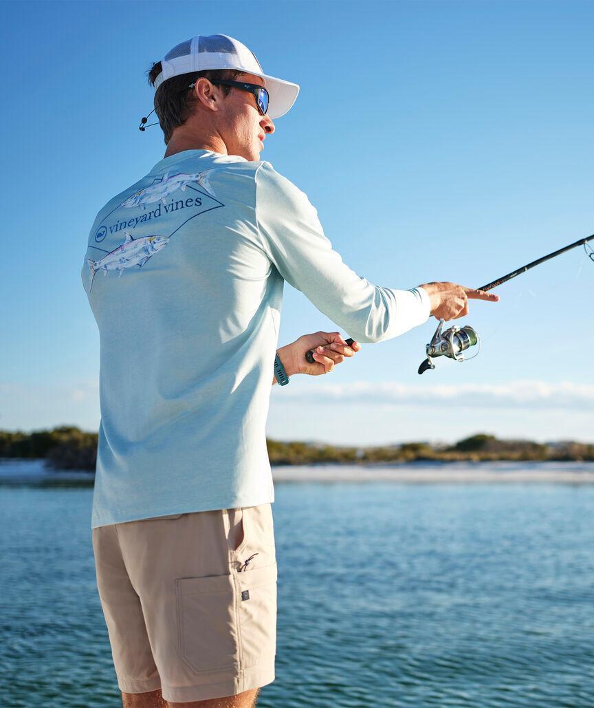 Painted Bonefish Long-Sleeve Harbor Performance Tee Product Image