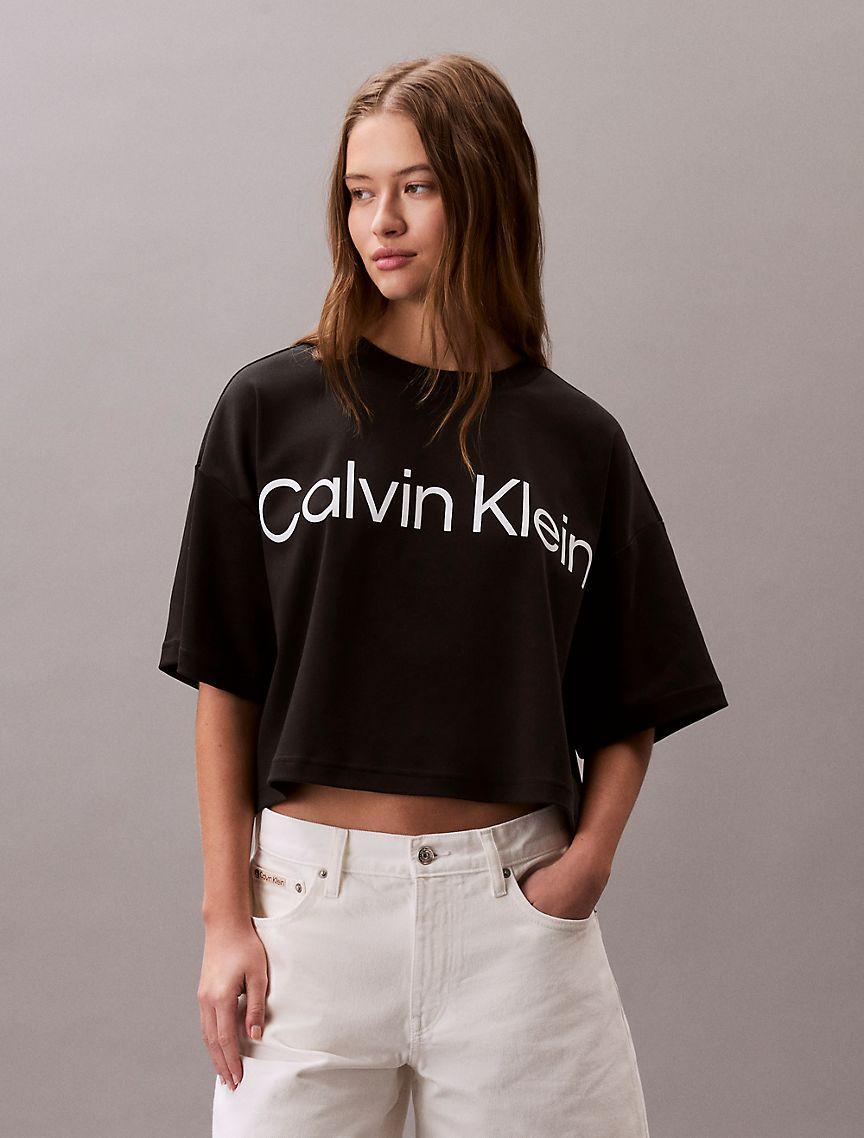 Logo Graphic Cropped Boxy T-Shirt  Product Image