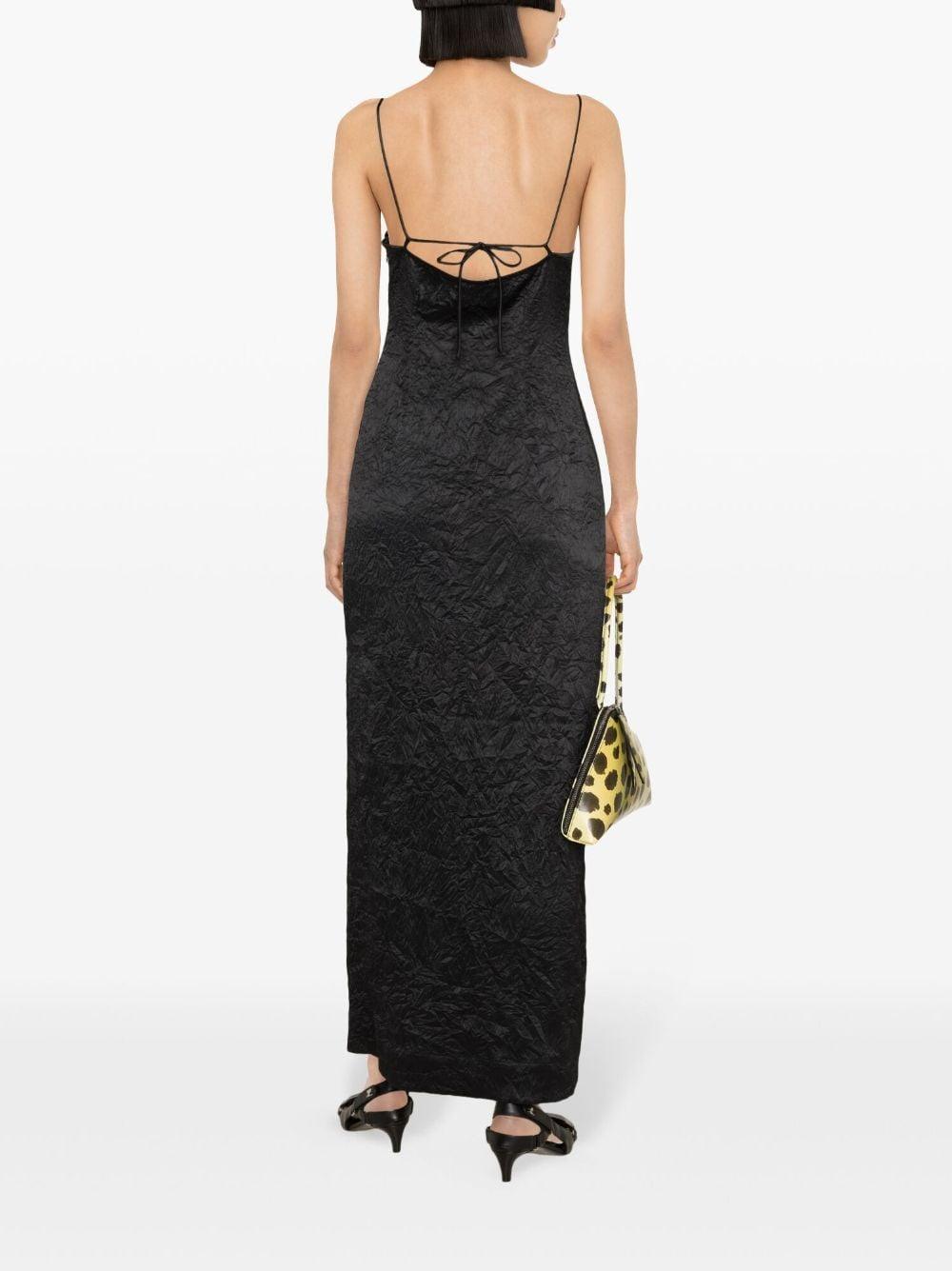 crinkled satin maxi dress Product Image