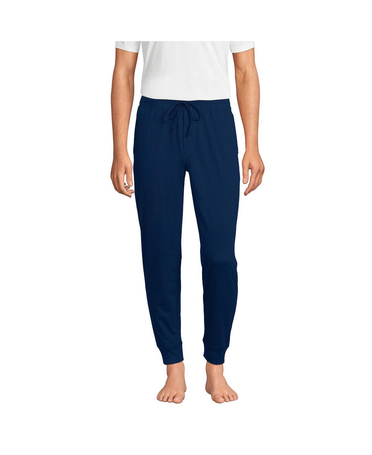 Men's Lands' End Knit Jersey Joggers, Size: Medium, Pale Grey Blue Product Image
