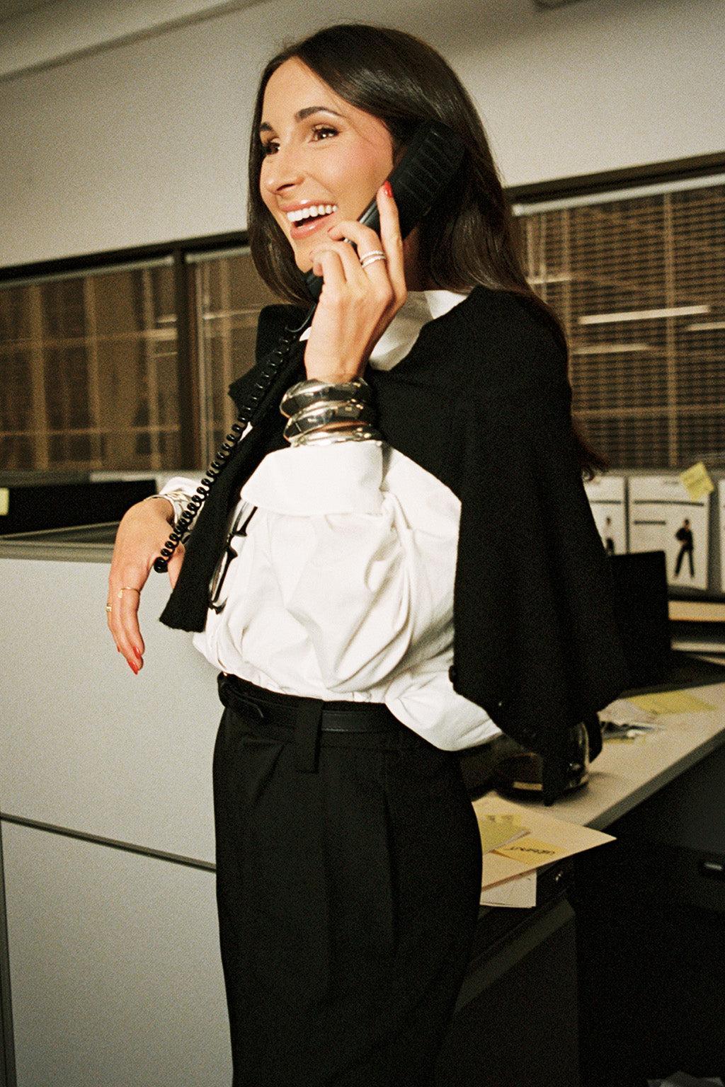 Gisele White Poplin Button Down Product Image