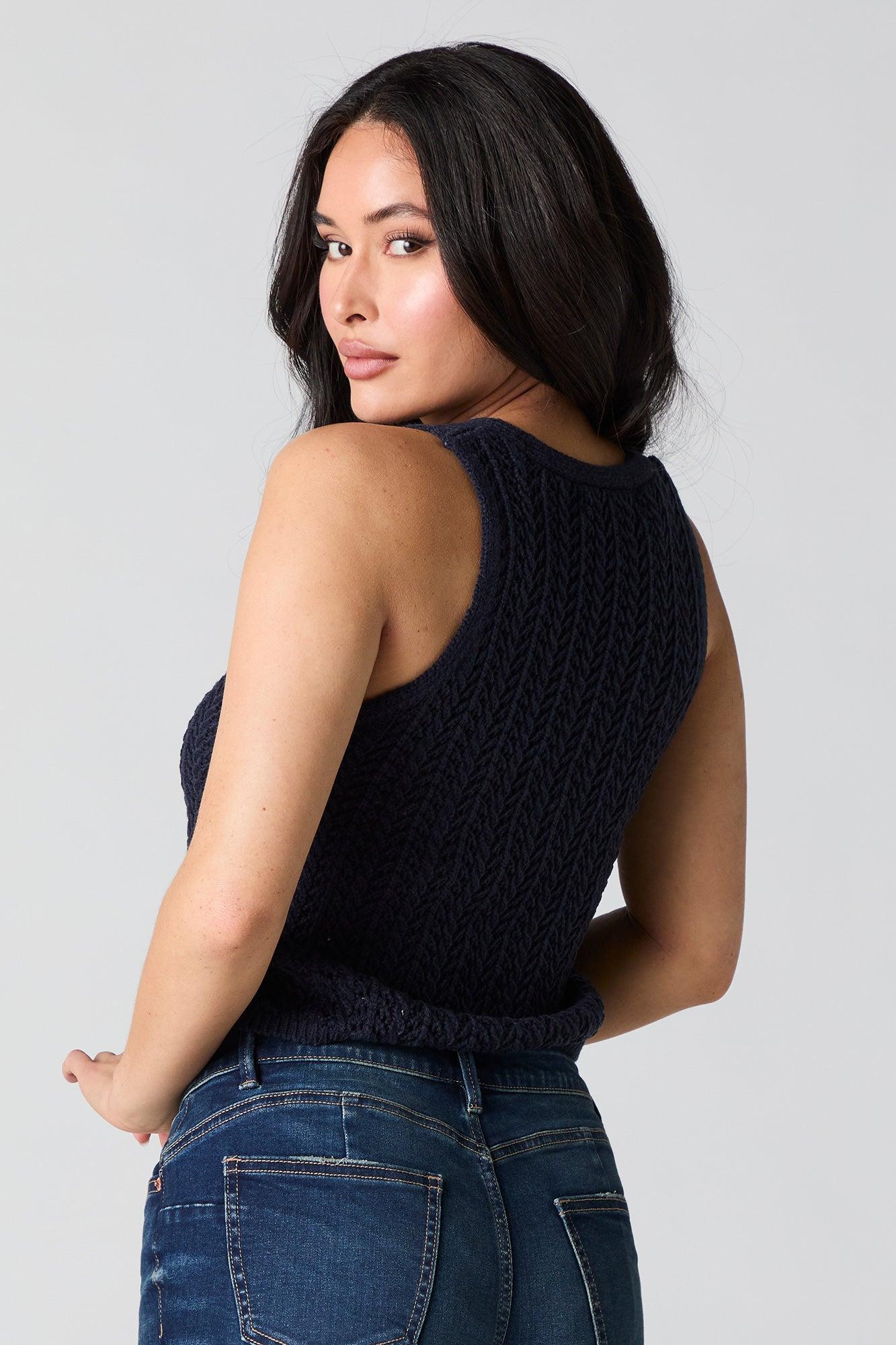 Crochet Knit Vest Female Product Image