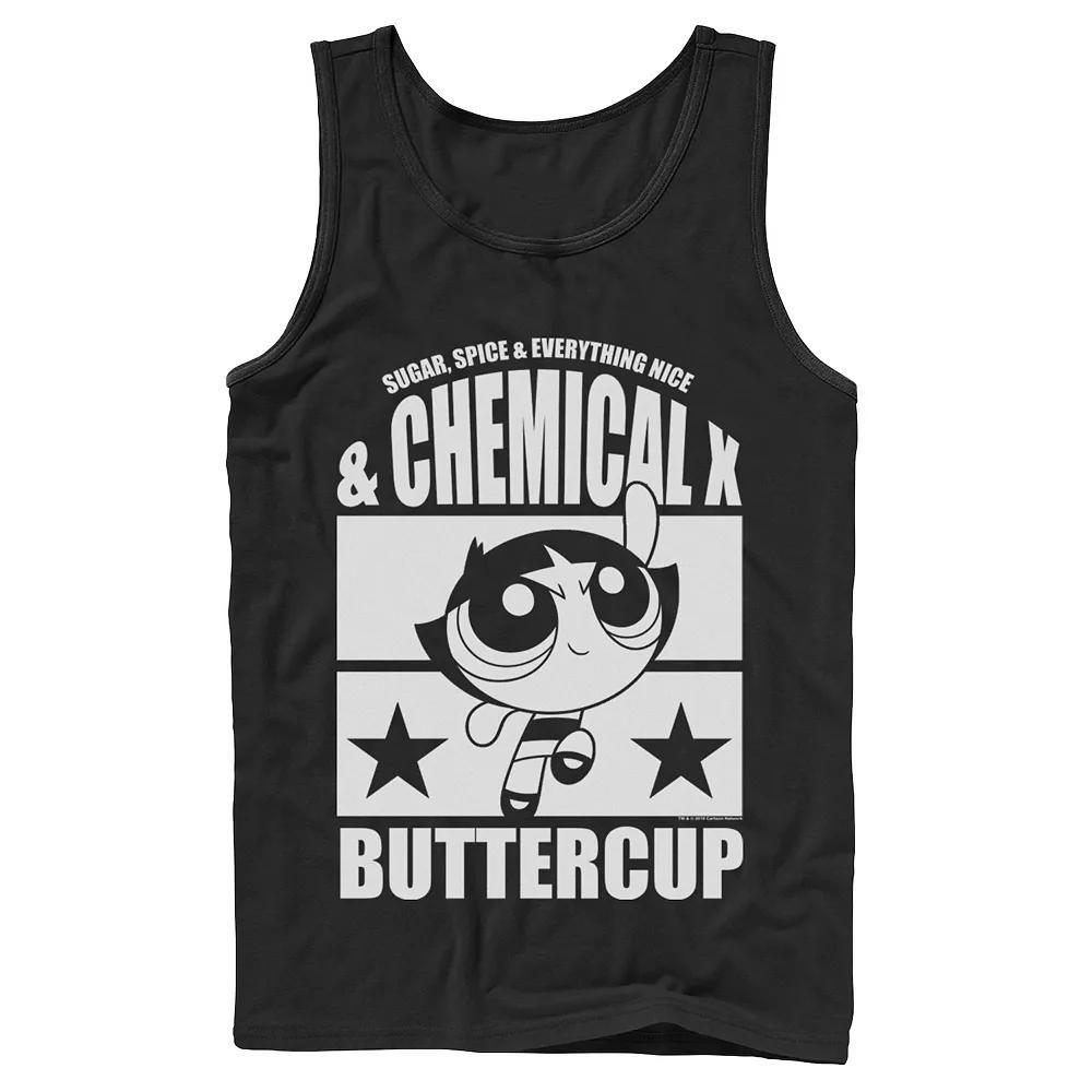 Men's Cartoon Network Powerpuff Girls Buttercup Chemical X Tank Top, Size: Large, Black Product Image