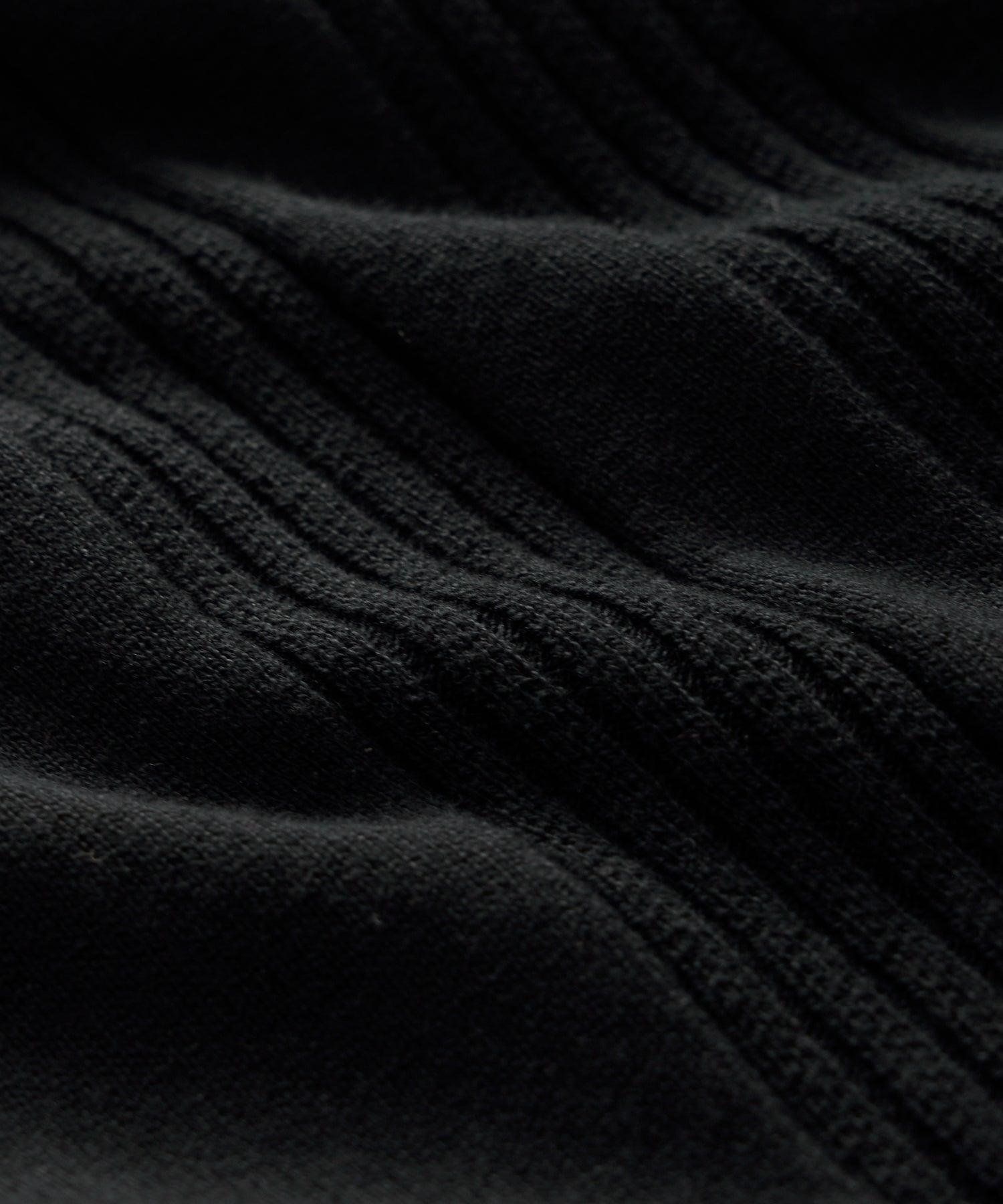 Silk-Cotton Ribbed Sweater Polo Product Image