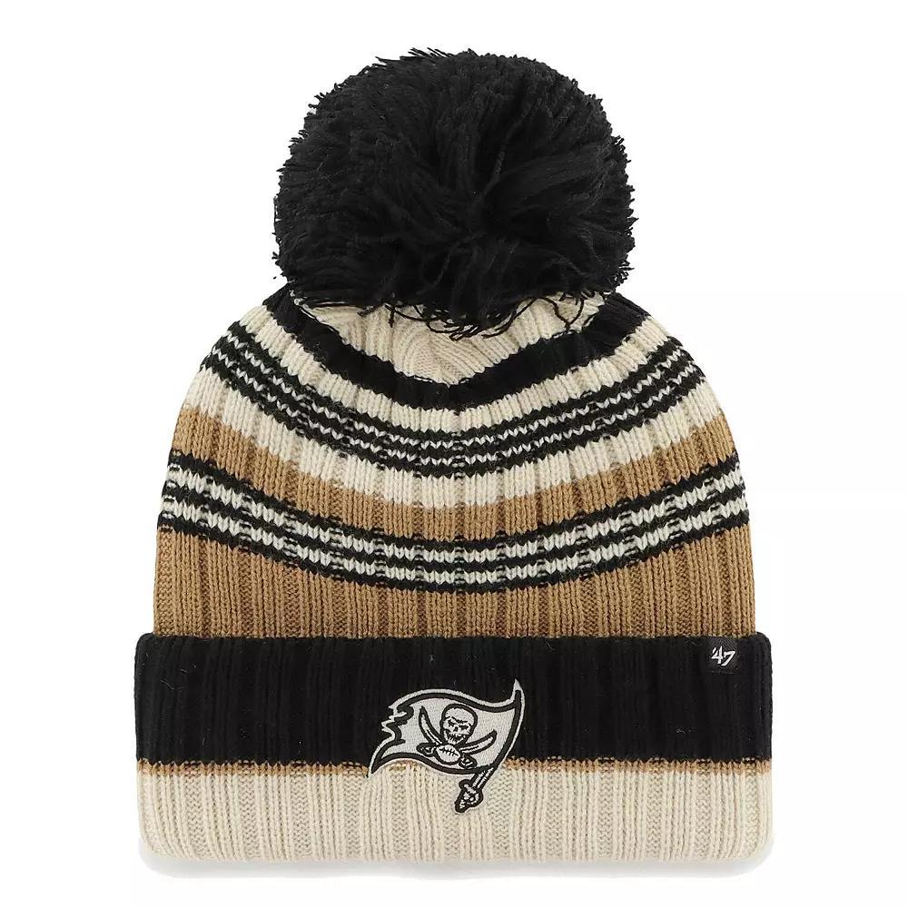 Womens 47 Natural Tampa Bay Buccaneers Barista Cuffed Knit Hat with Pom Product Image