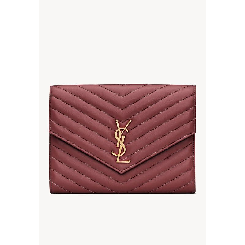 Saint Laurent Cassandre Matelasse Flap Pouch in Lambskin Product Image