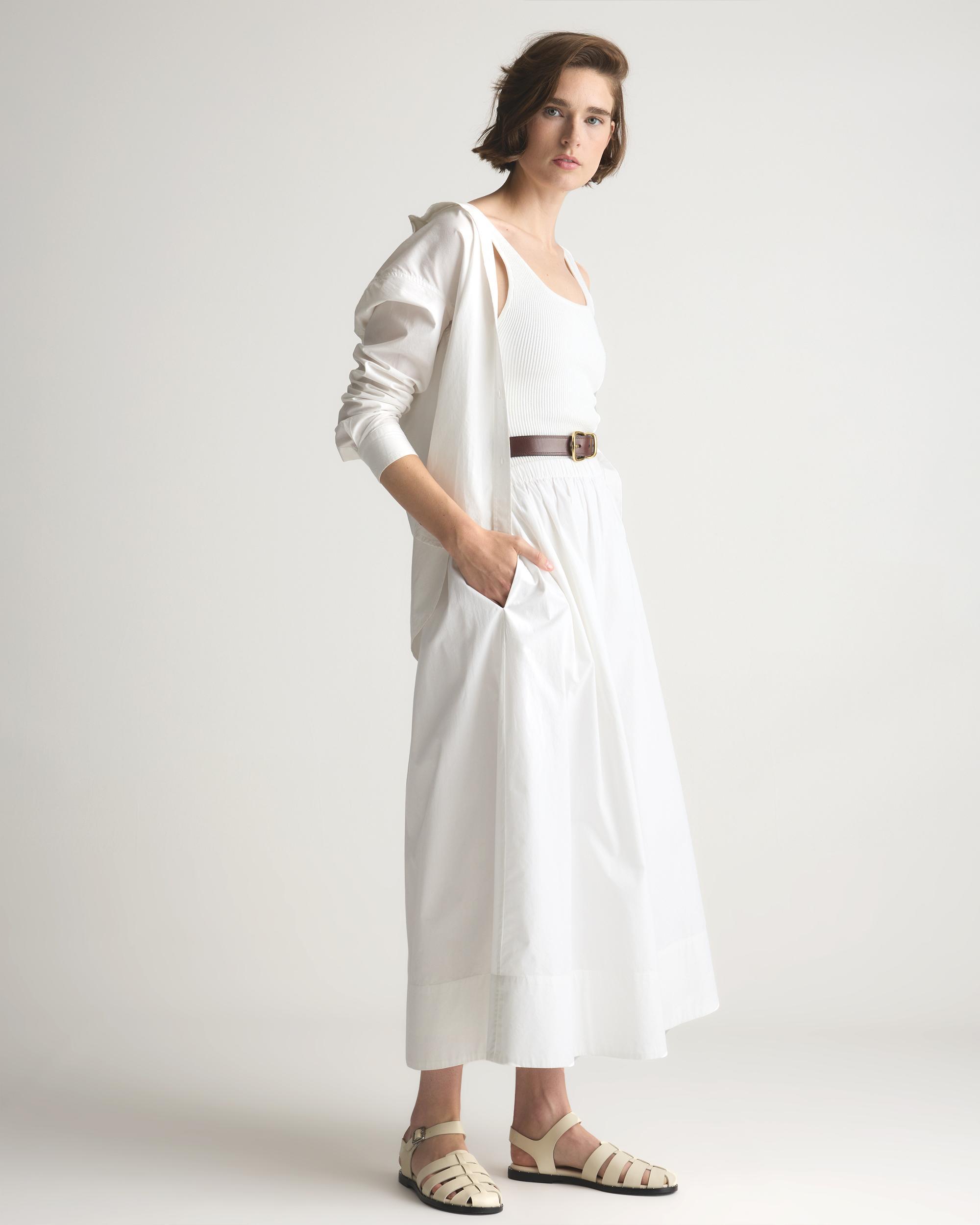Quince | Women's Poplin A-line Maxi Skirt Size XL, Organic Cotton Product Image