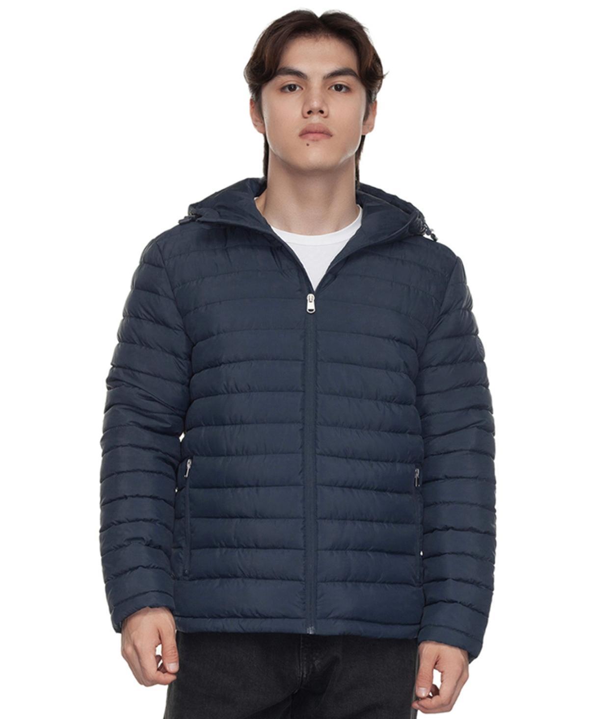 Rokka&Rolla Men's Midweight Puffer Jacket Hooded Coat Product Image