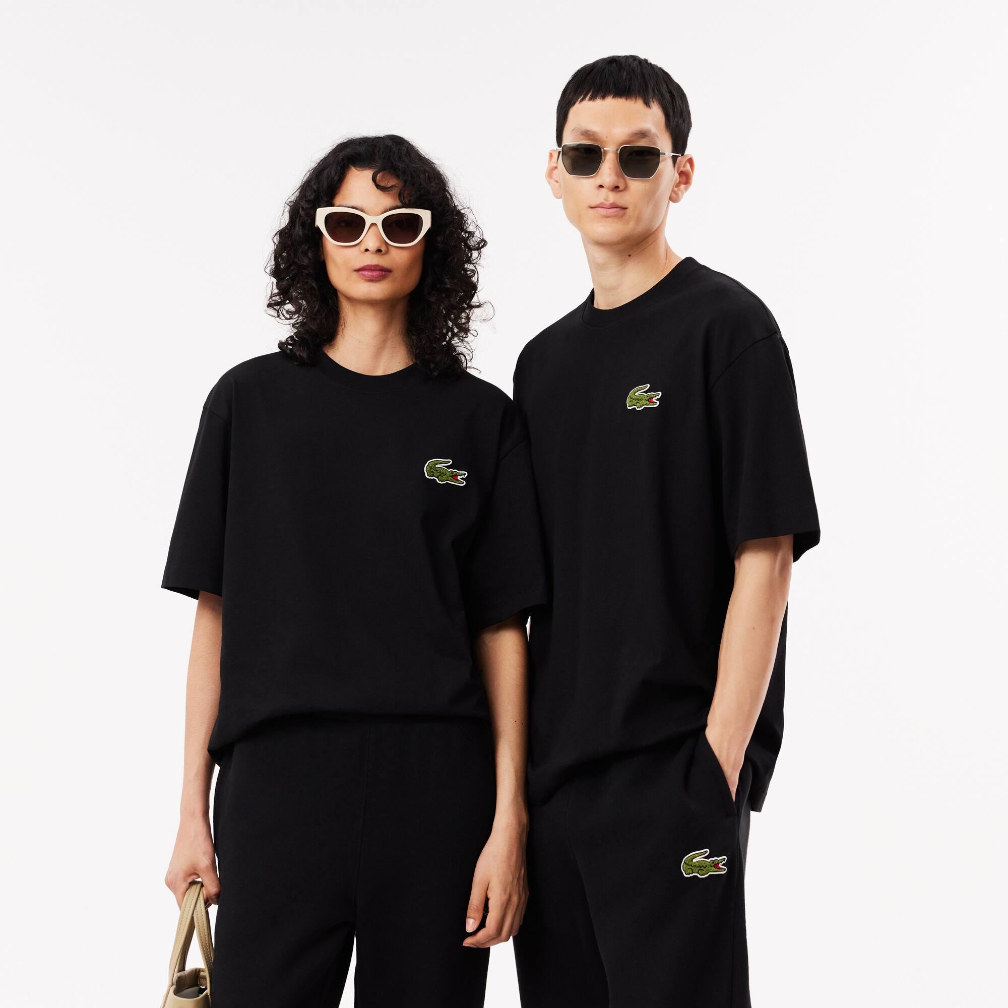 Unisex Loose Fit Heavy Cotton Badge T-Shirt Product Image