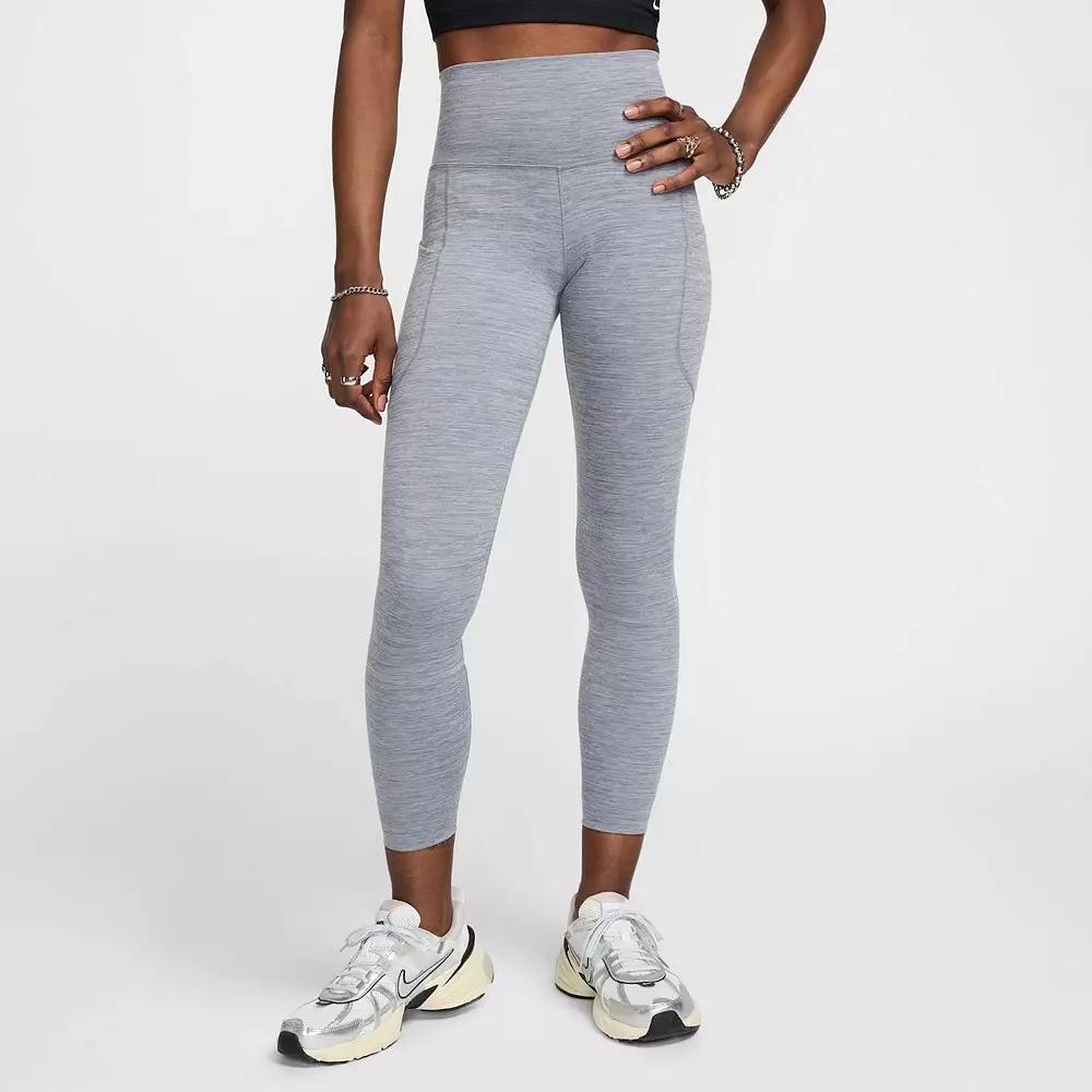 Women's Nike One Pocketed High-Waisted 7/8 Ankle Leggings, Size: Medium, Playful Pink Product Image