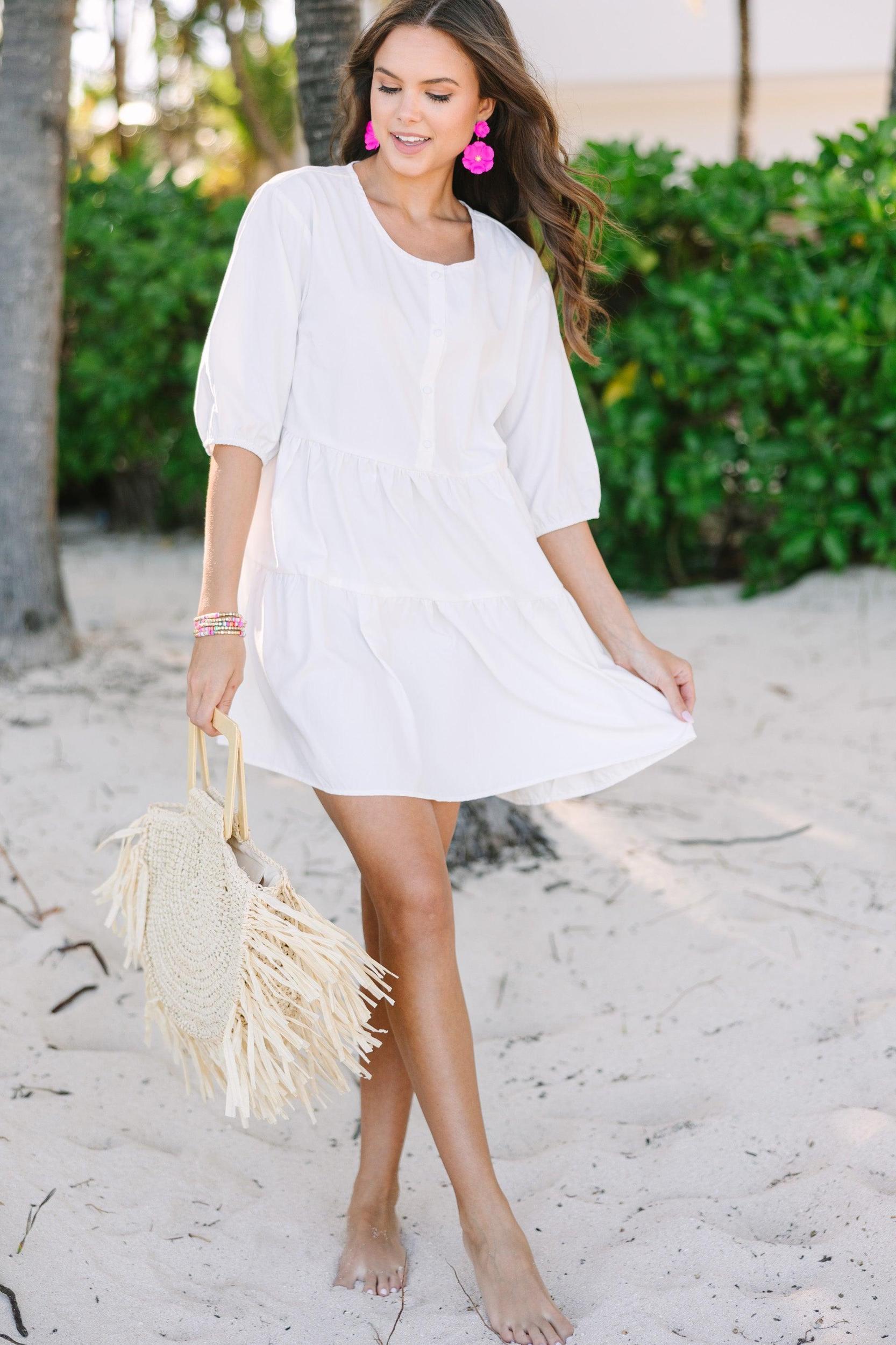 What's In A Name Off White Tiered Dress Female Product Image