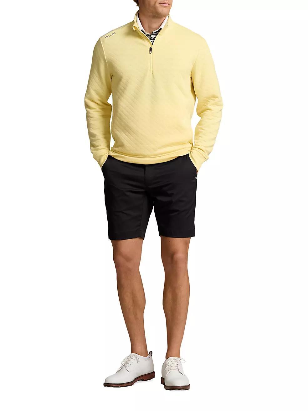 Quilted Double-Knit Quarter-Zip Sweater Product Image