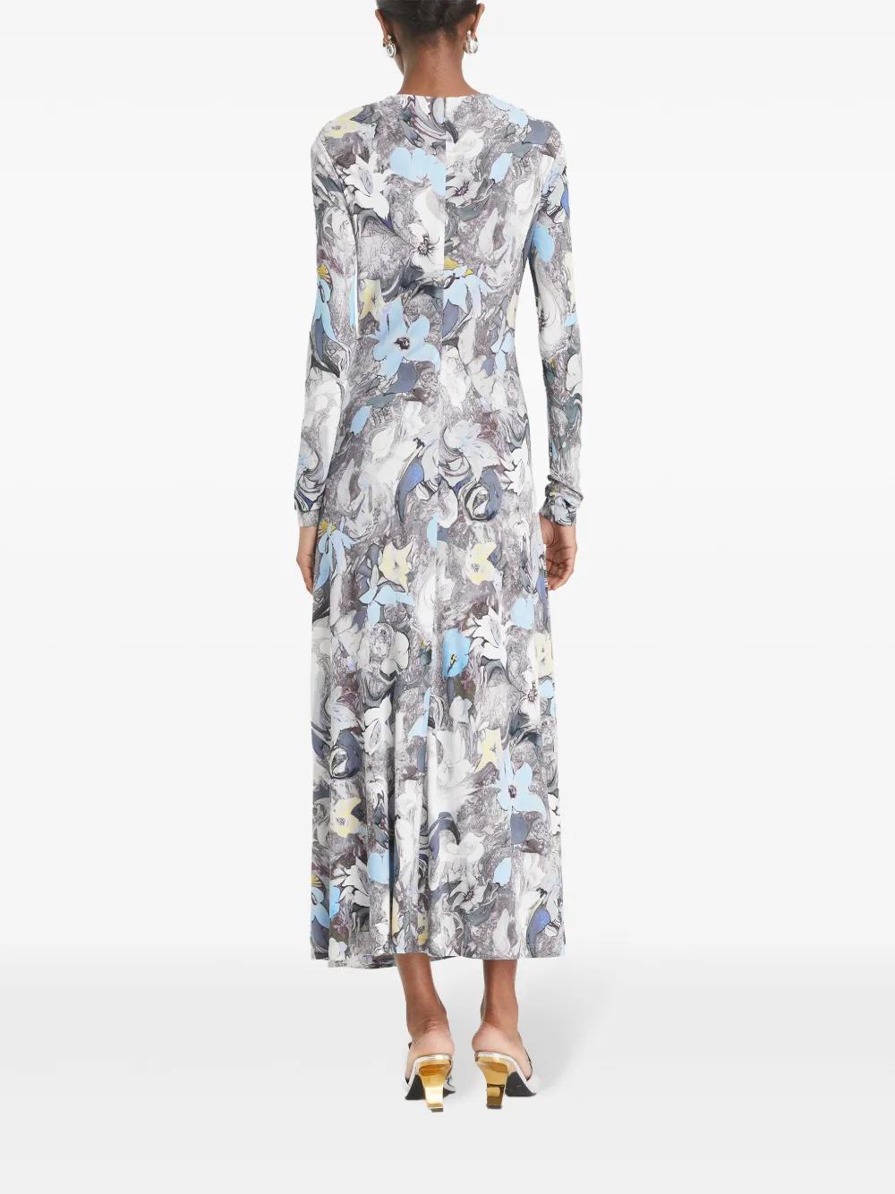 printed jersey midi dress  Product Image