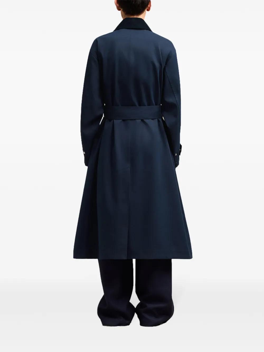 belted cotton trench coat Product Image