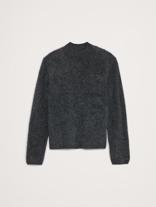 Brushed Cashmere Mock-Neck Sweater Product Image