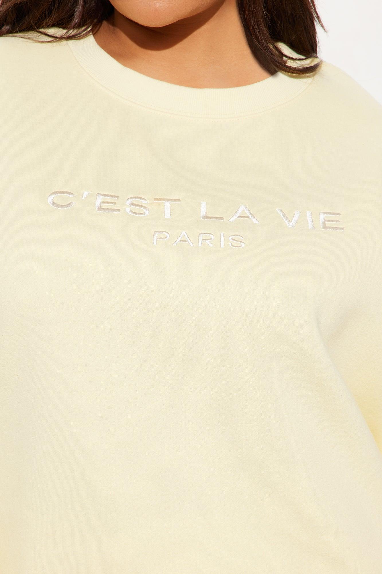 C’est La Vie Sweatpant Set - Yellow Product Image