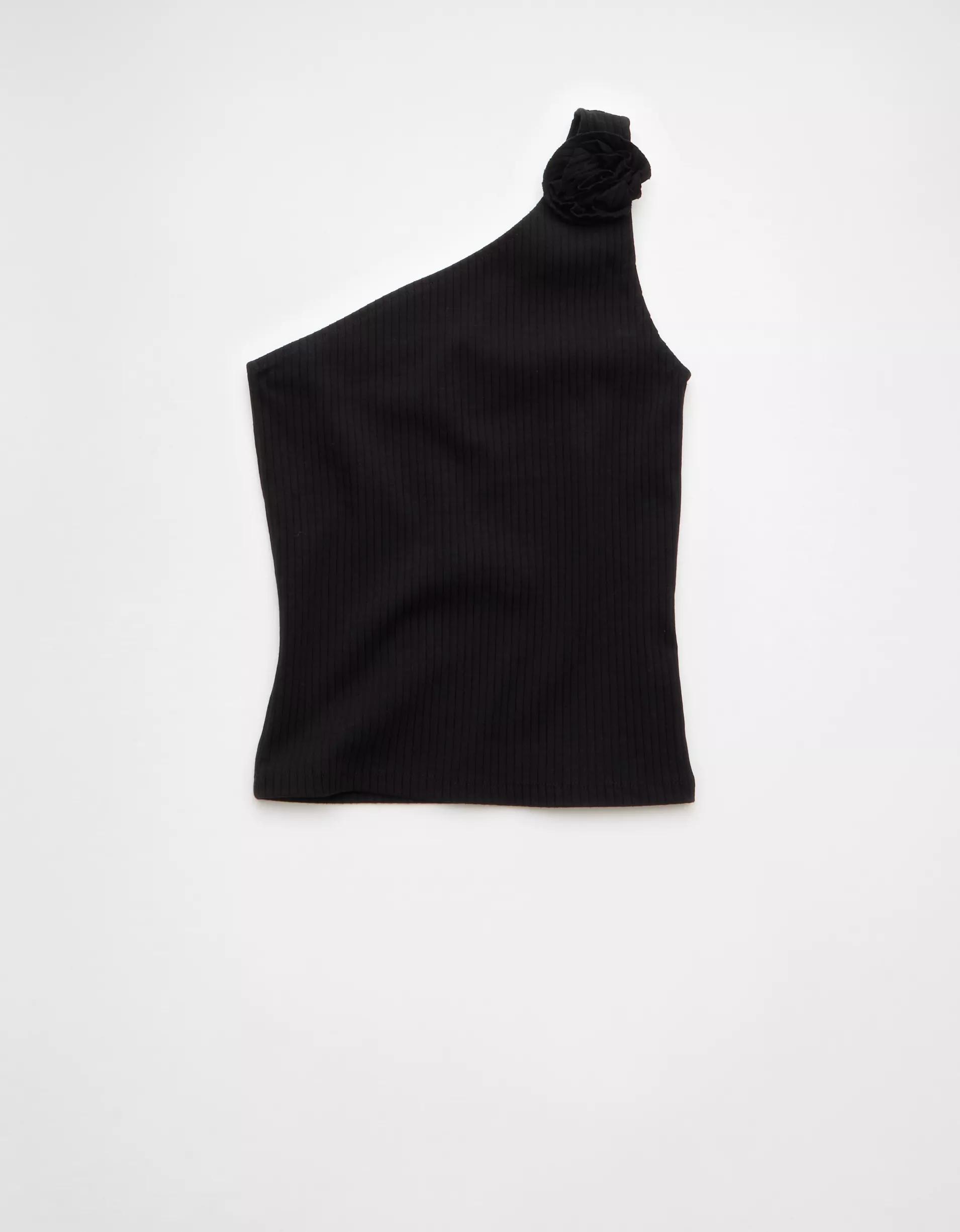 AE One Shoulder Rosette Tank Top Product Image