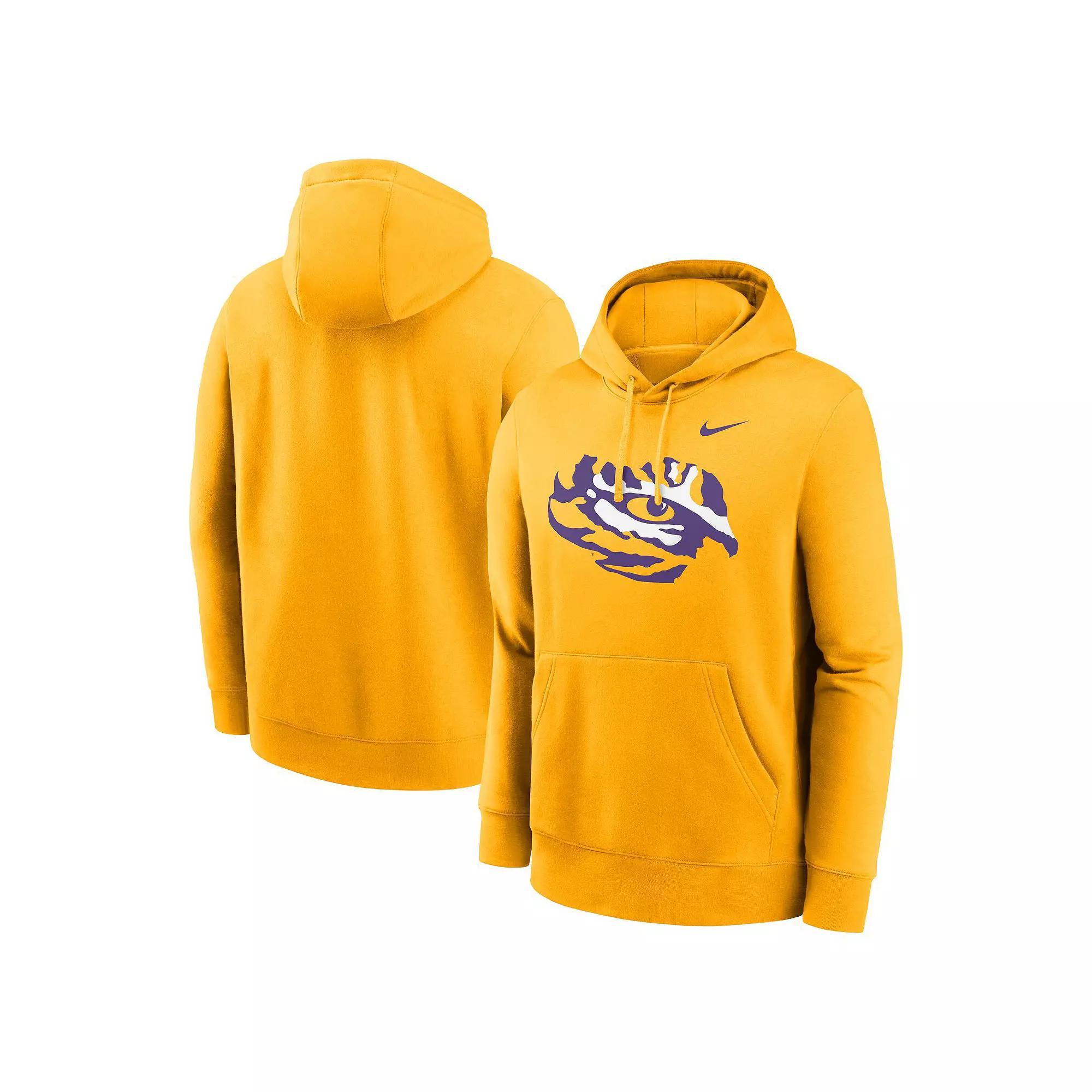 Men's Nike Gold LSU Tigers Primetime Alternate Logo Club Fleece Pullover Hoodie, Size: Large Product Image