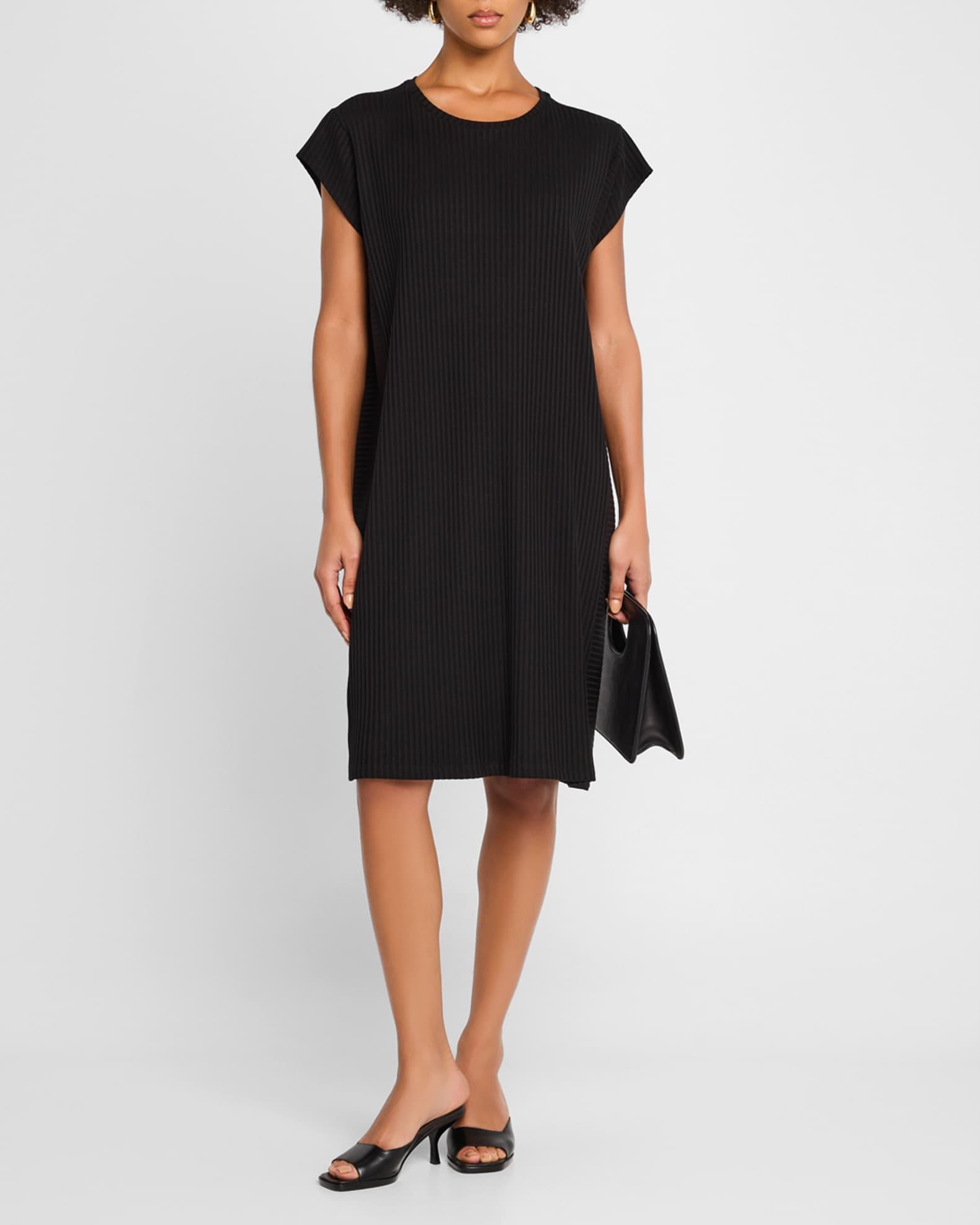 Petite Cap-Sleeve Stretch Rib Dress Product Image