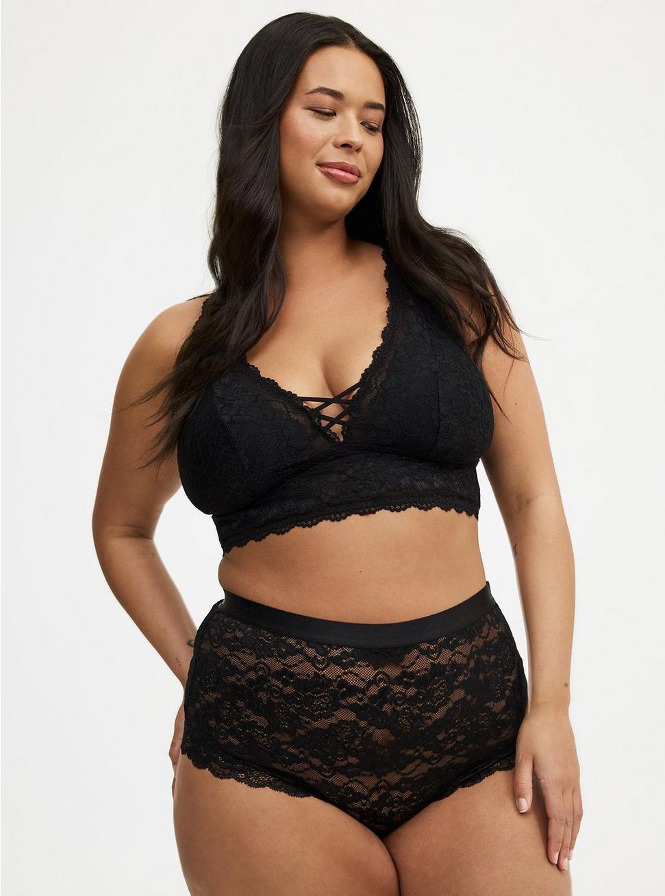 Lightly Lined Simply Lace XO Front Bralette Product Image