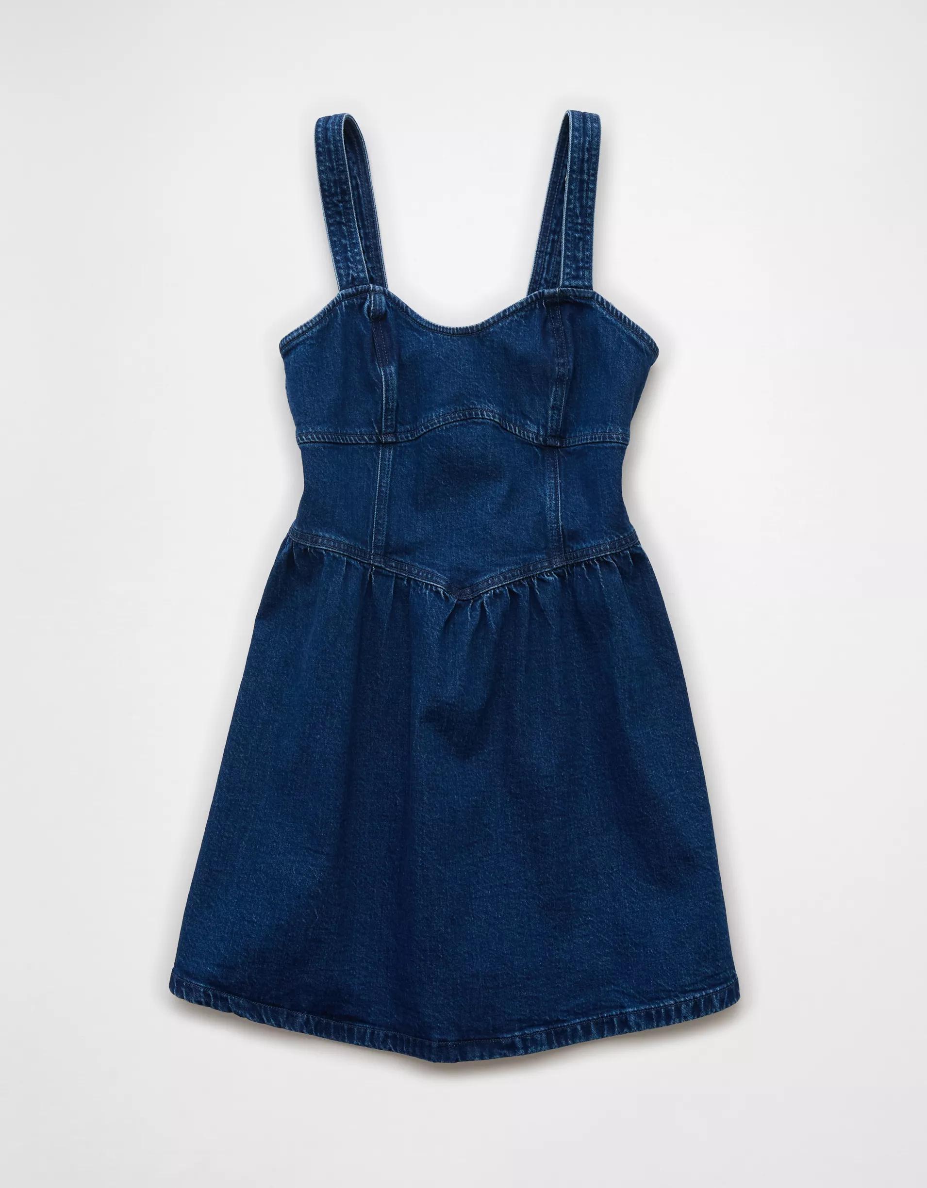 AE Denim Sweetheart Mini Dress Product Image