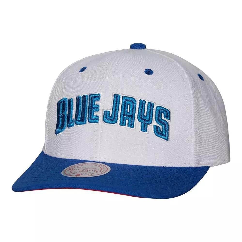 Mens Mitchell & Ness White Toronto Blue Jays Cooperstown Collection Pro Crown Snapback Hat Product Image
