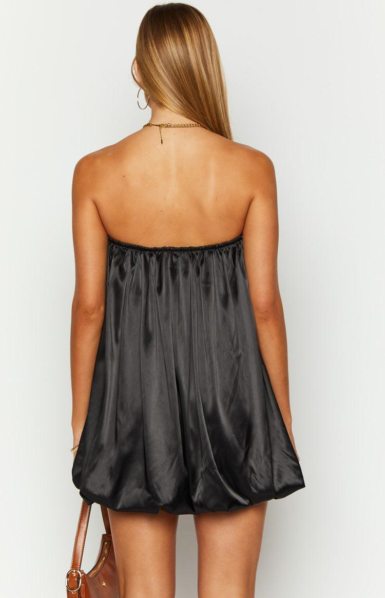 Miki Black Strapless Mini Dress Product Image