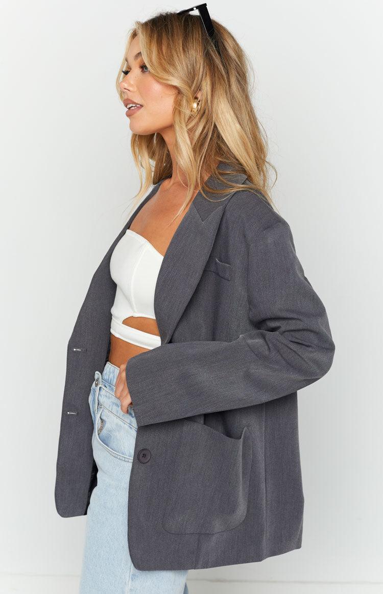Martena Grey Blazer Product Image