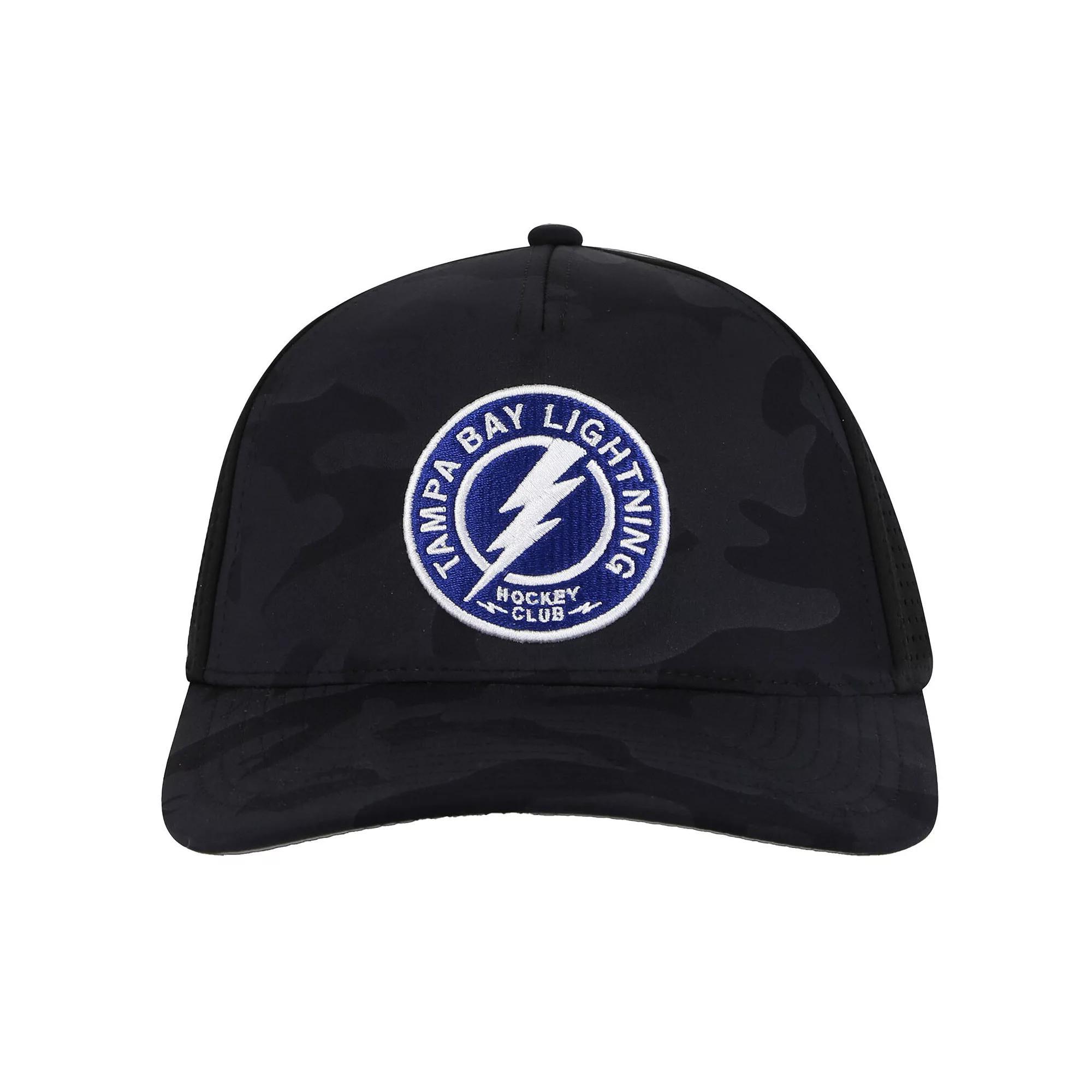 Men's American Needle  Black Tampa Bay Lightning Valin Camo Super Tech Vented Adjustable Hat, Lgh Black Product Image