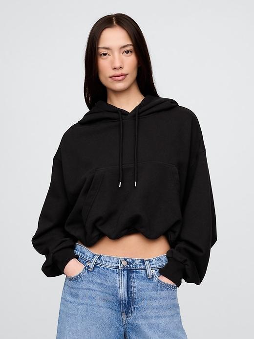 Heavyweight French Terry Cropped Bubble Hoodie Product Image