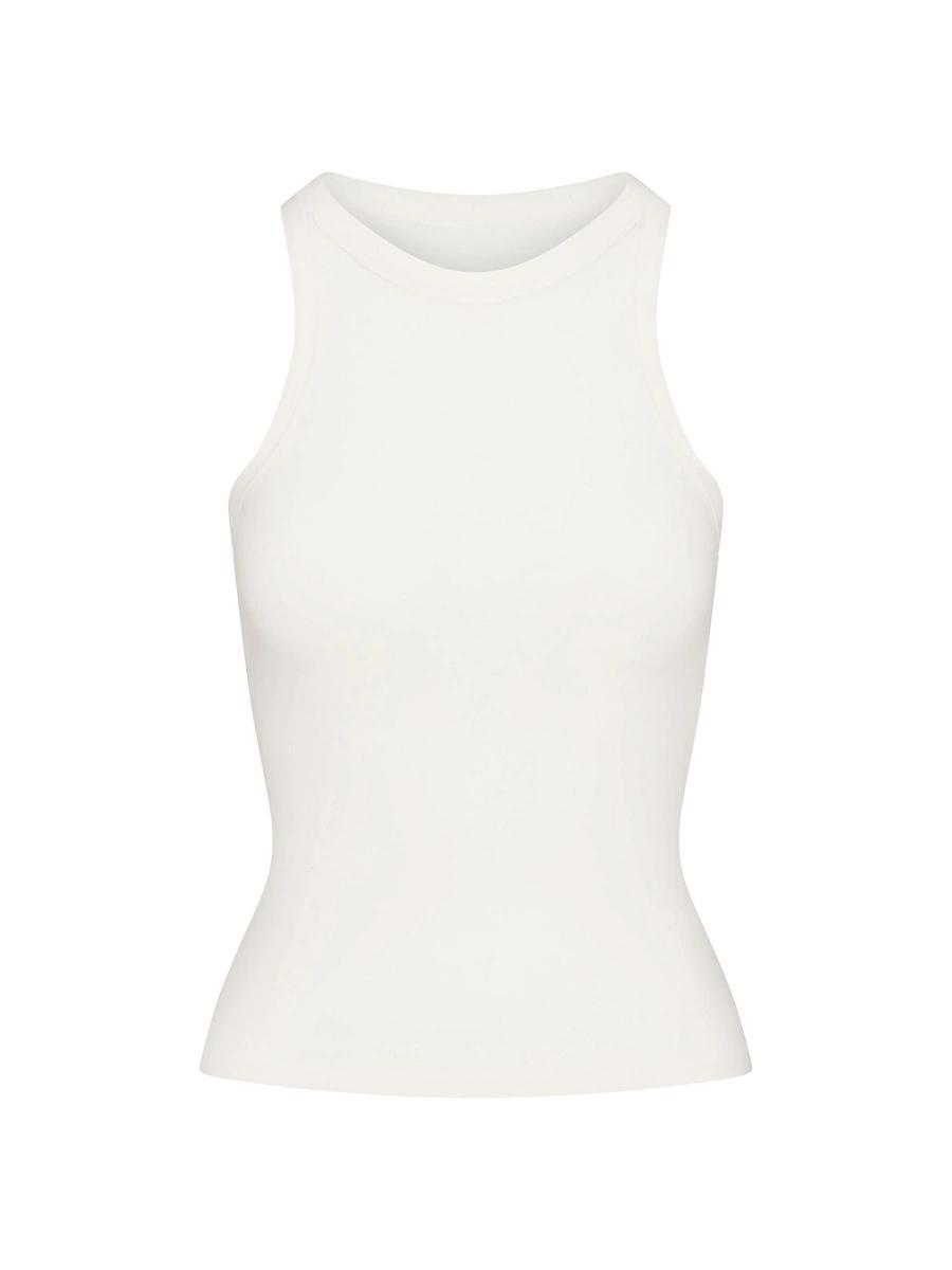 Womens Cotton Jersey Crew Neck Tank Product Image