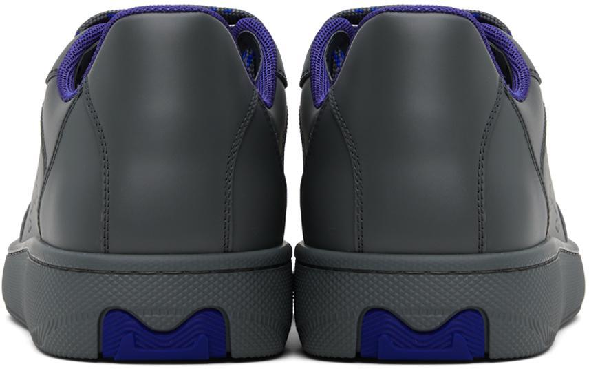 BURBERRY Box Leather Sneakers In Daffodil Product Image