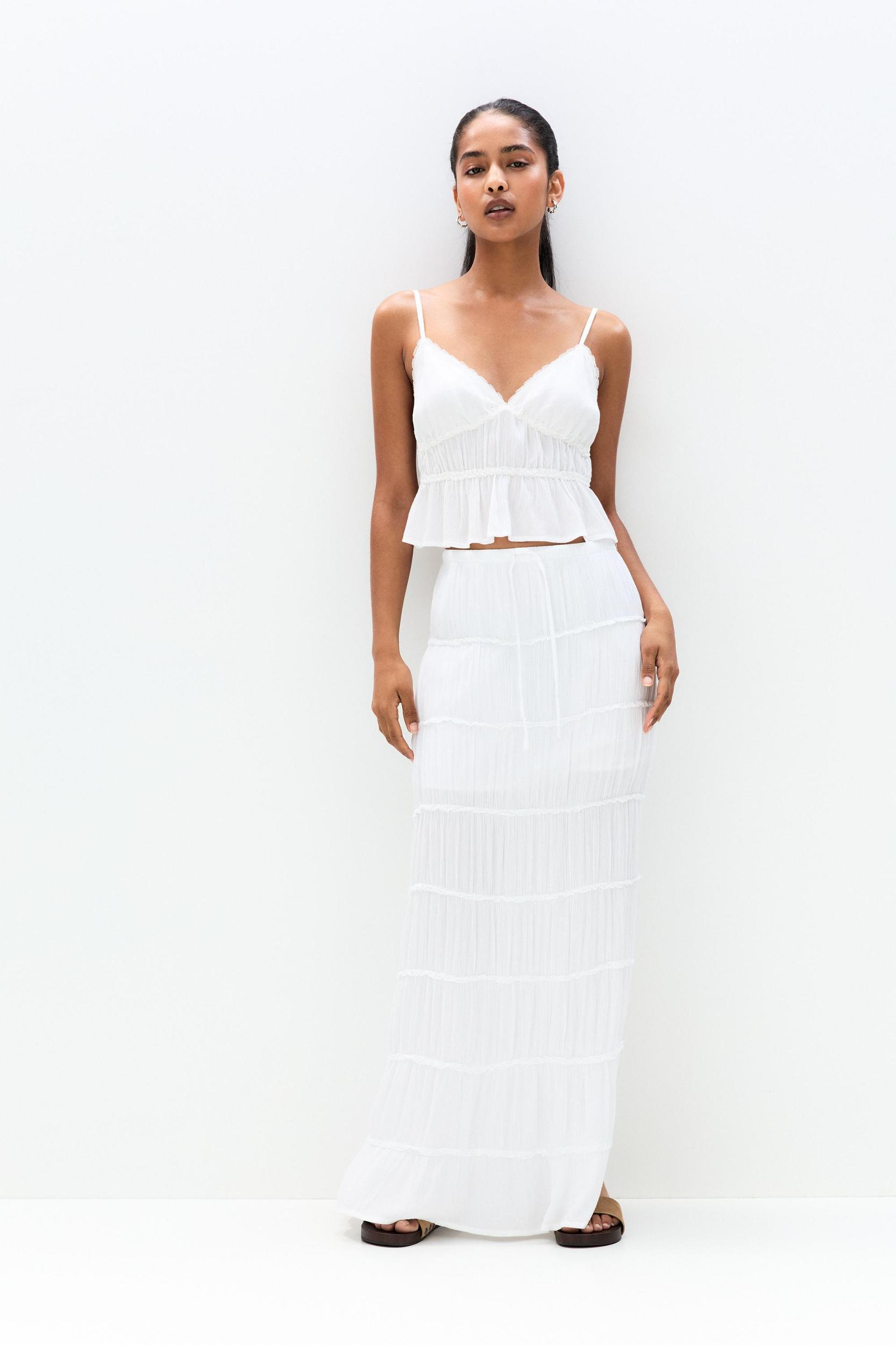 Paneled midi skirt Product Image
