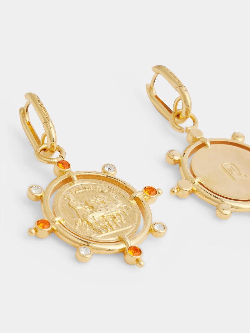 Sun Date medal earrings Product Image