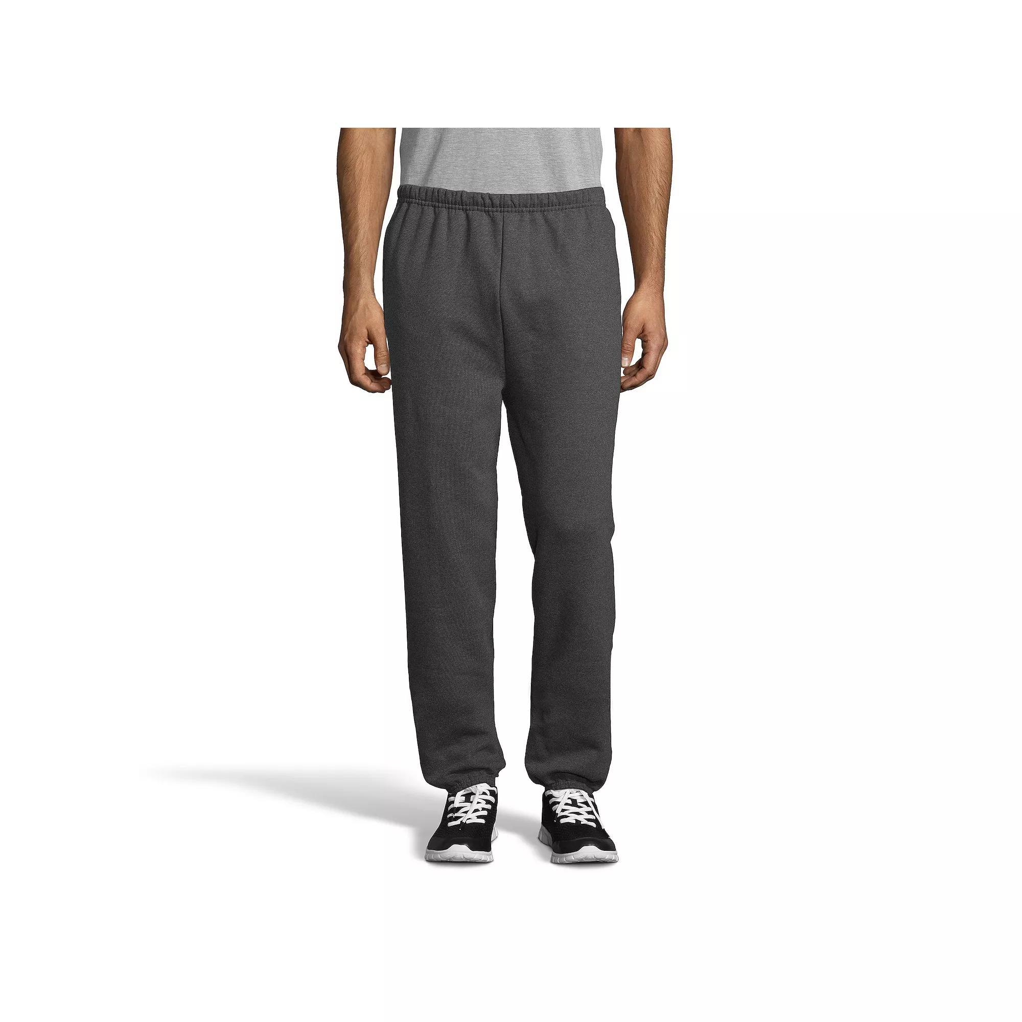 Mens Hanes Ultimate Cotton Cinched-Leg Sweatpants Light Silver Product Image