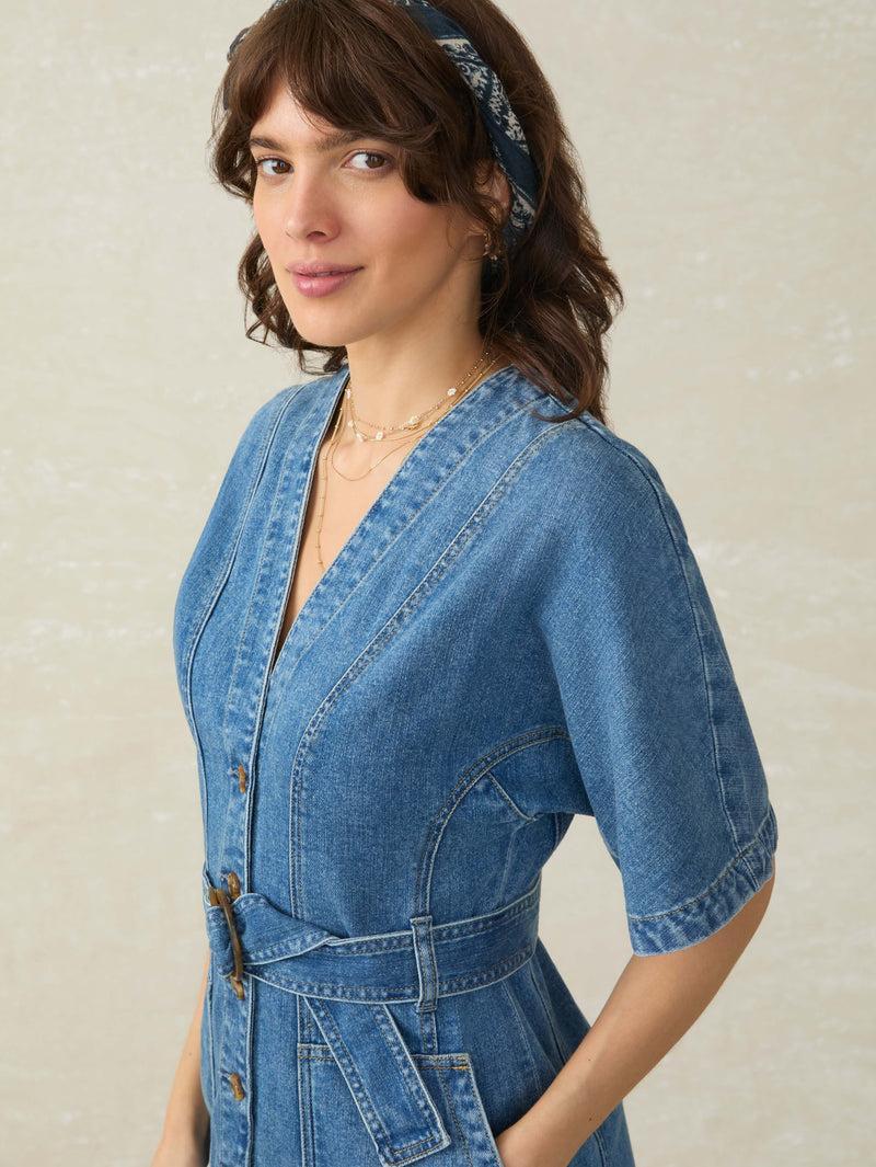 Denim Camille Mini Dress - Sedona Blue Wash Product Image