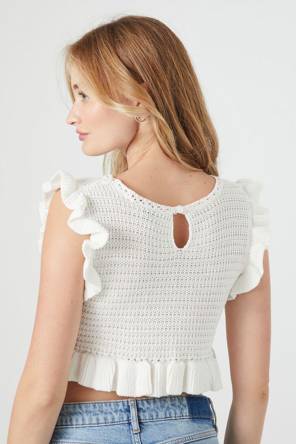 Sweater-Knit Ruffle Crop Top | Forever 21 Product Image