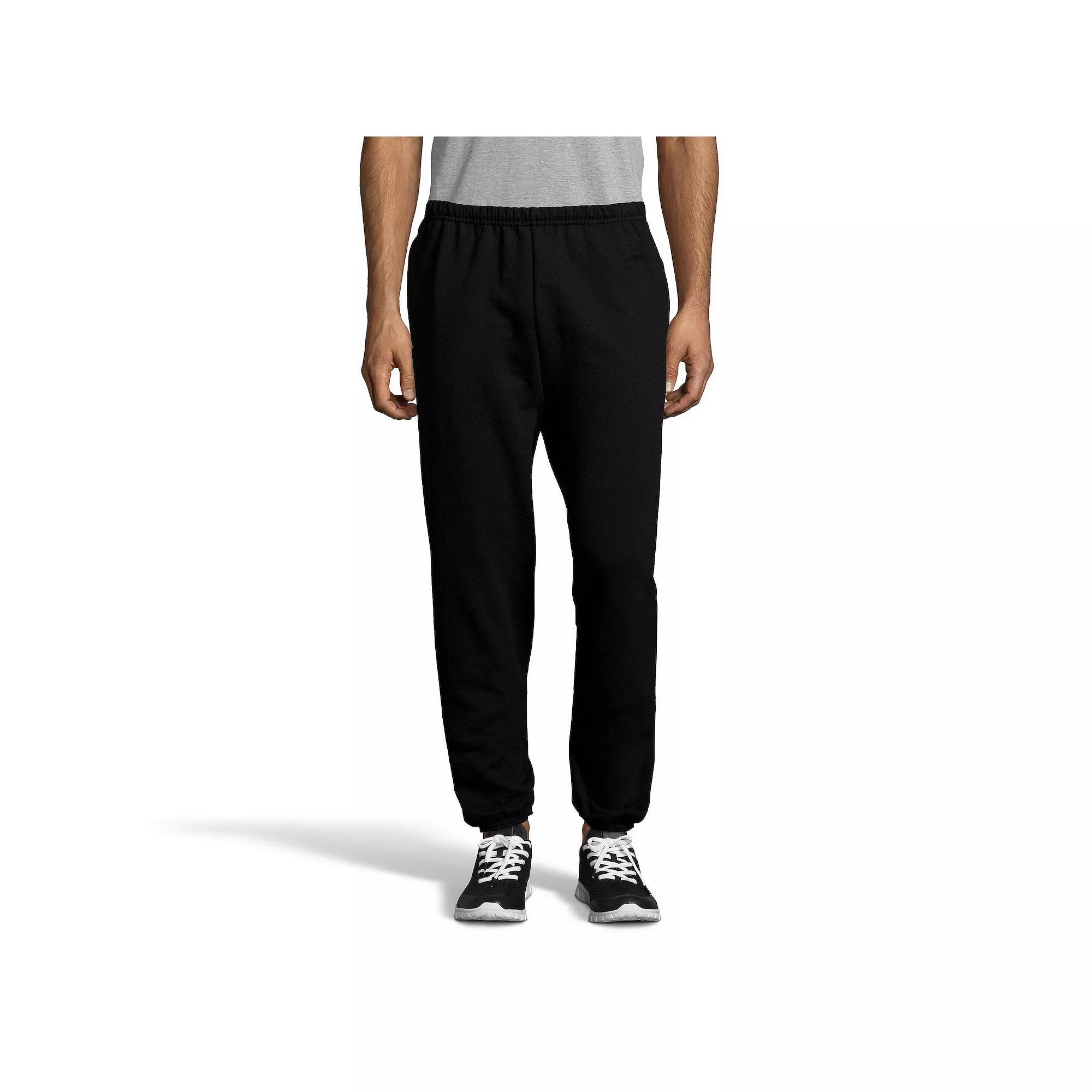 Mens Hanes Ultimate Cotton Cinched-Leg Sweatpants Light Silver Product Image