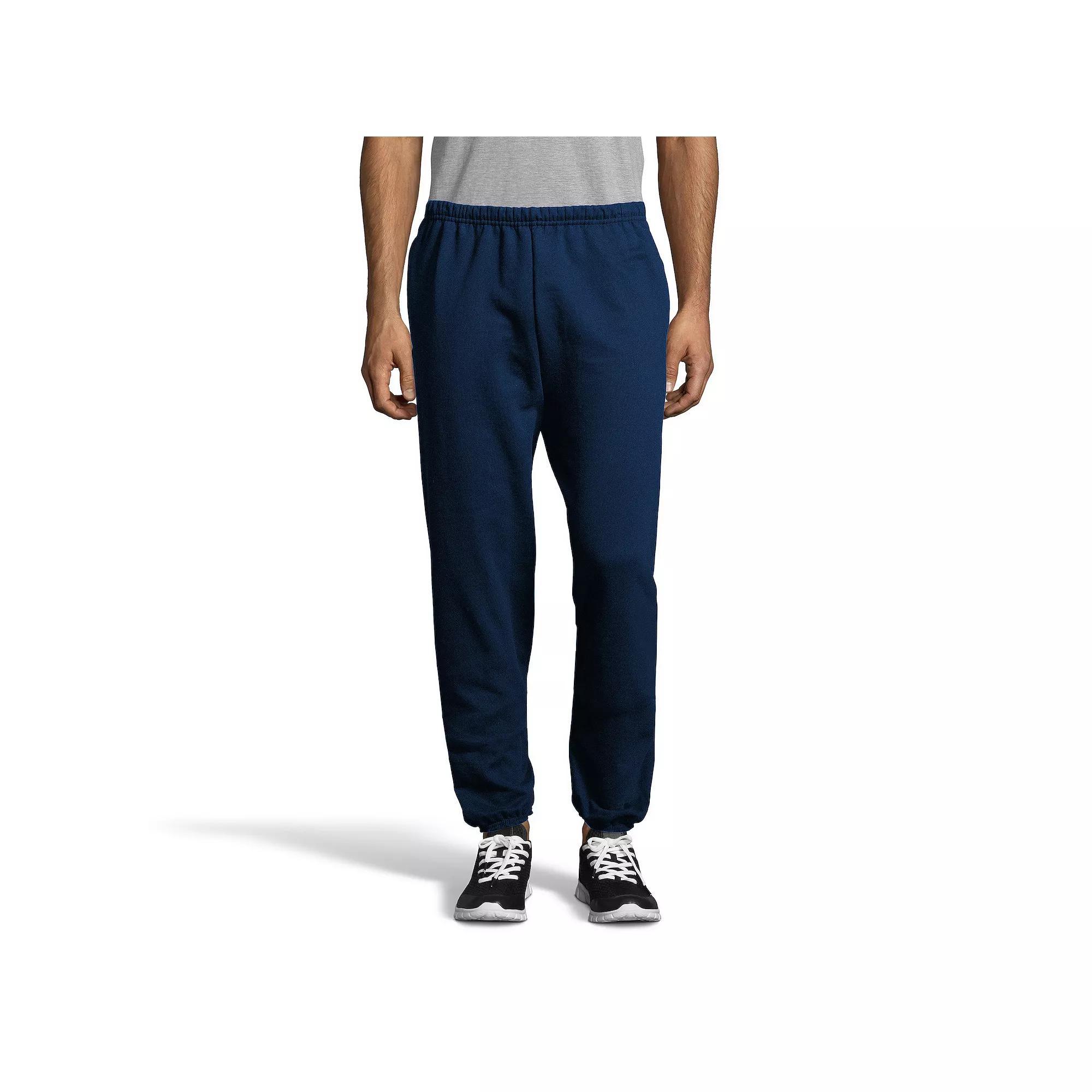 Mens Hanes Ultimate Cotton Cinched-Leg Sweatpants Light Silver Product Image