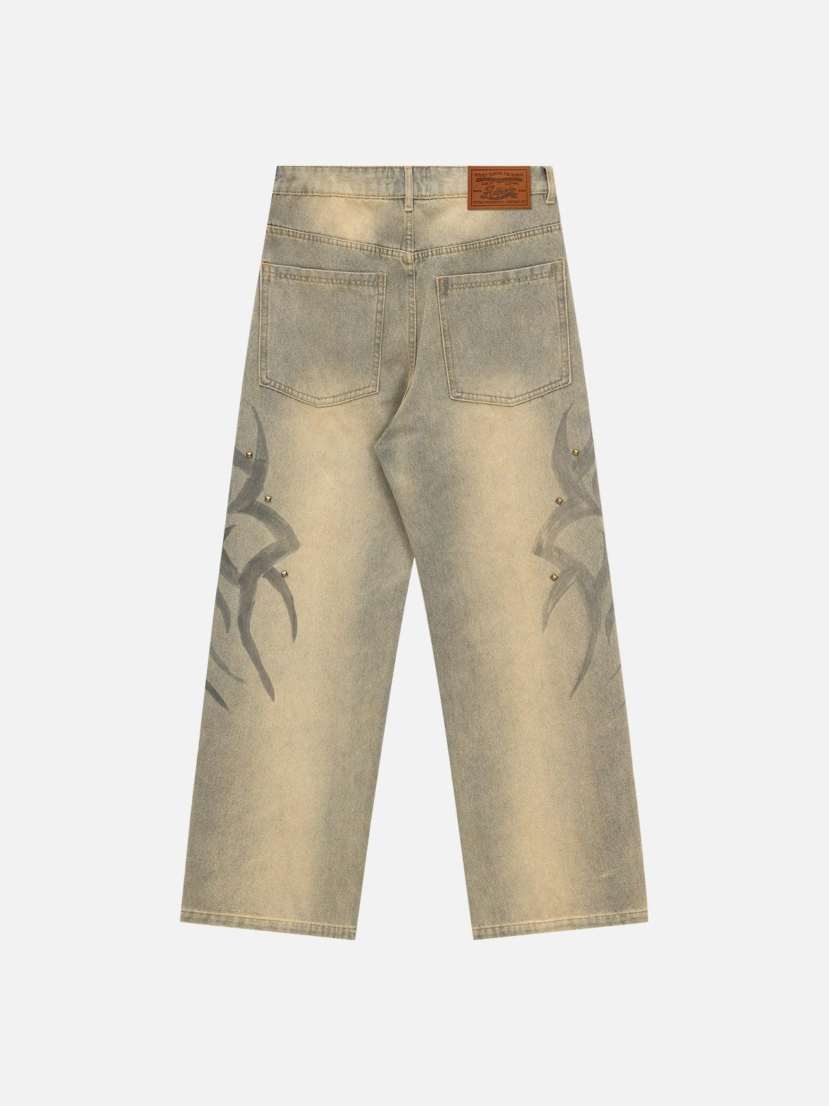 Aelfric Eden Rivet Thorny Print Jeans Product Image