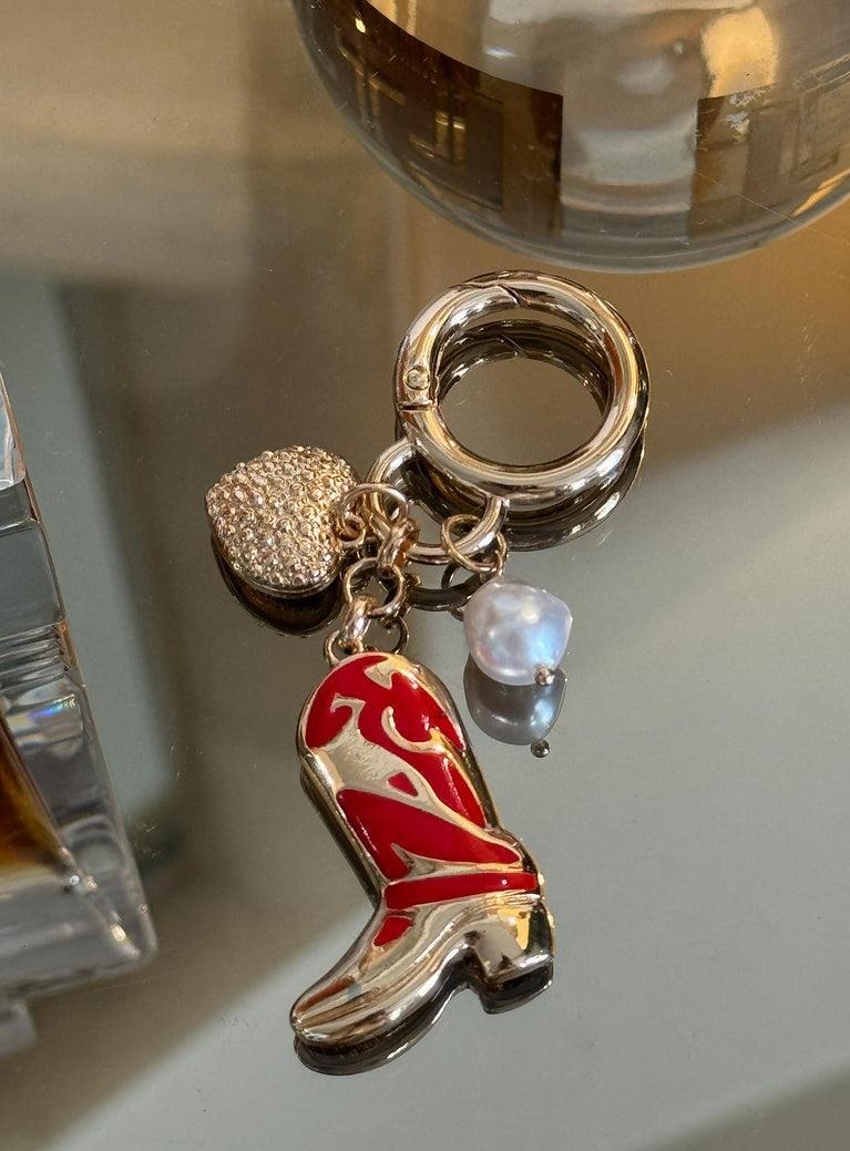 Such A Charmer Keyring Gold Product Image