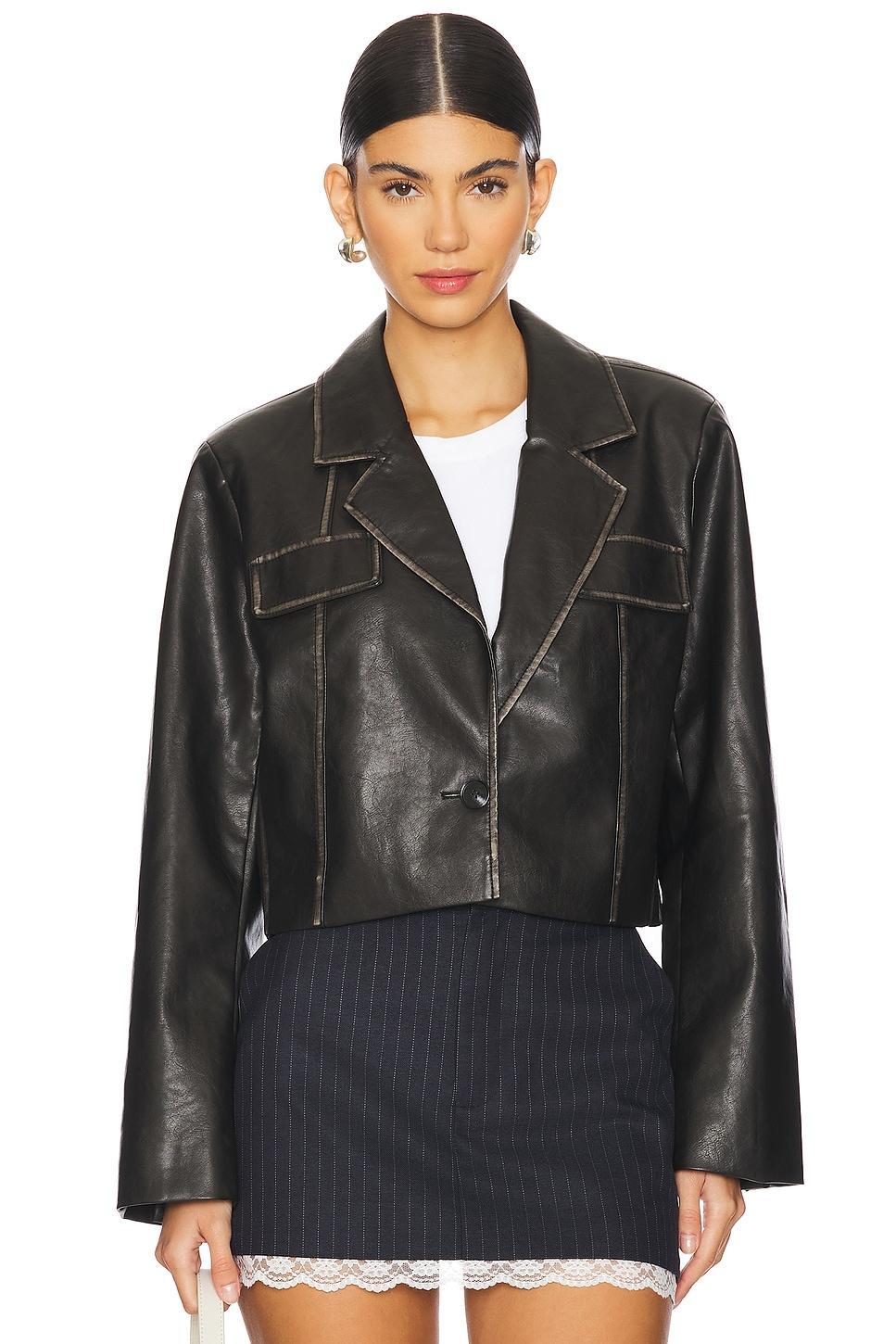 Blakely Faux Leather Jacket superdown Product Image