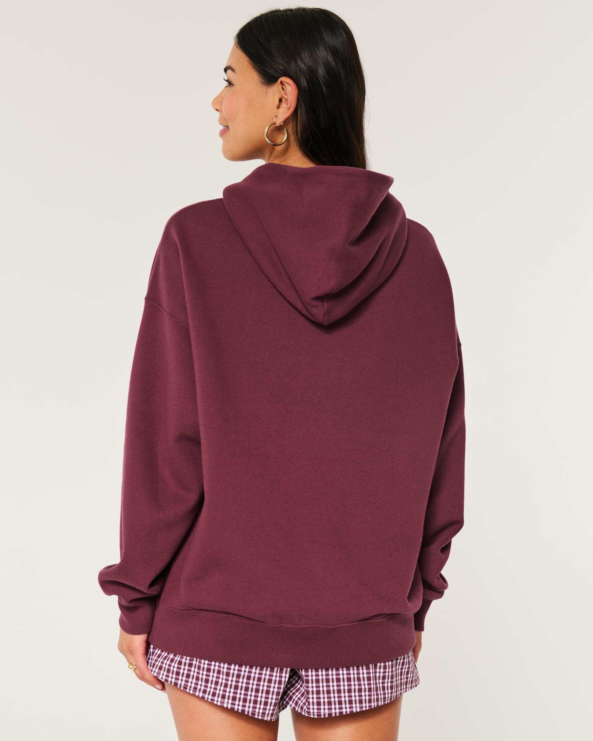 Oversized Football Graphic Hoodie Product Image