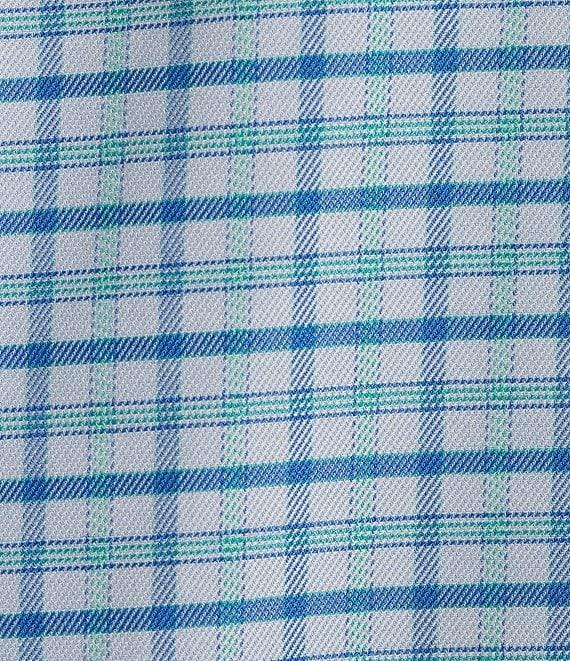 Roundtree & Yorke TravelSmart Easy Care Short Sleeve Small Plaid Sport Shirt Product Image