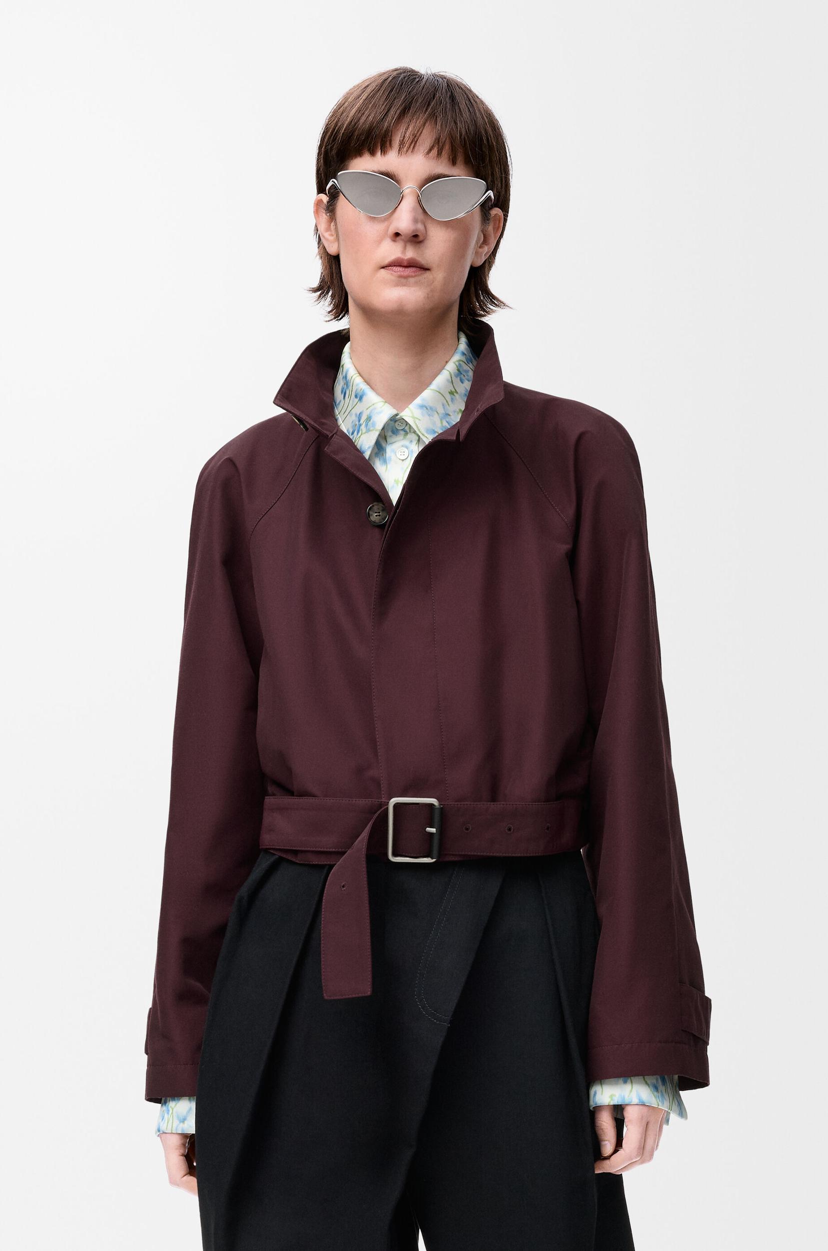Short trench in cotton blend Product Image
