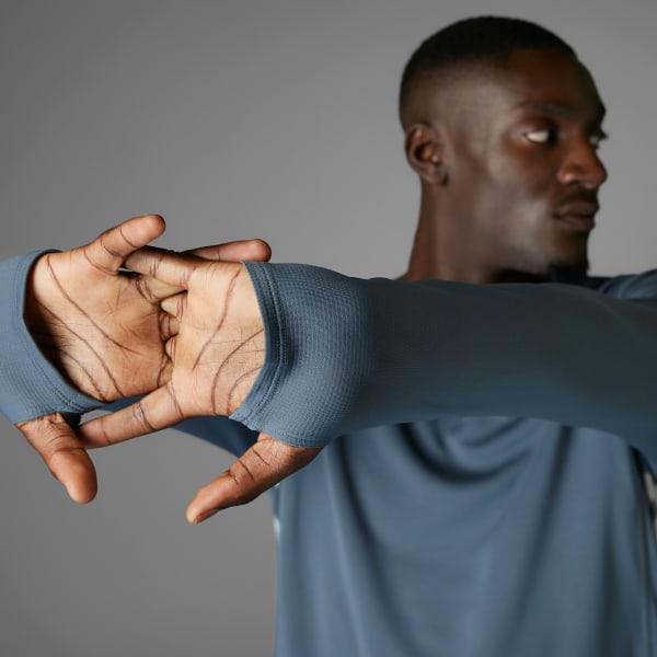adidas Boston Marathon 2025 Adizero Long Sleeve Tee Onix XL Mens Product Image