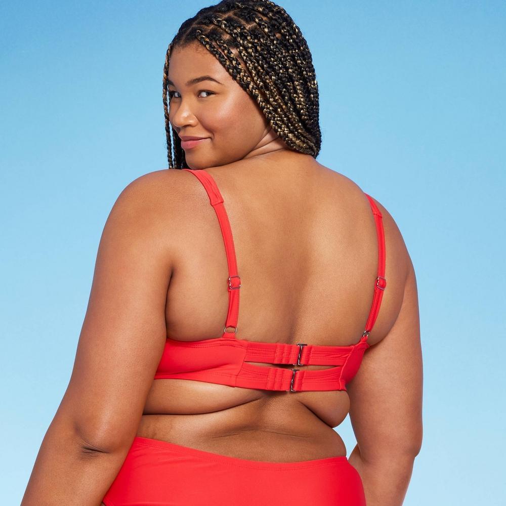 Womens Scoop Front Underwire Bikini Top - Wild Fable Red 22 Product Image