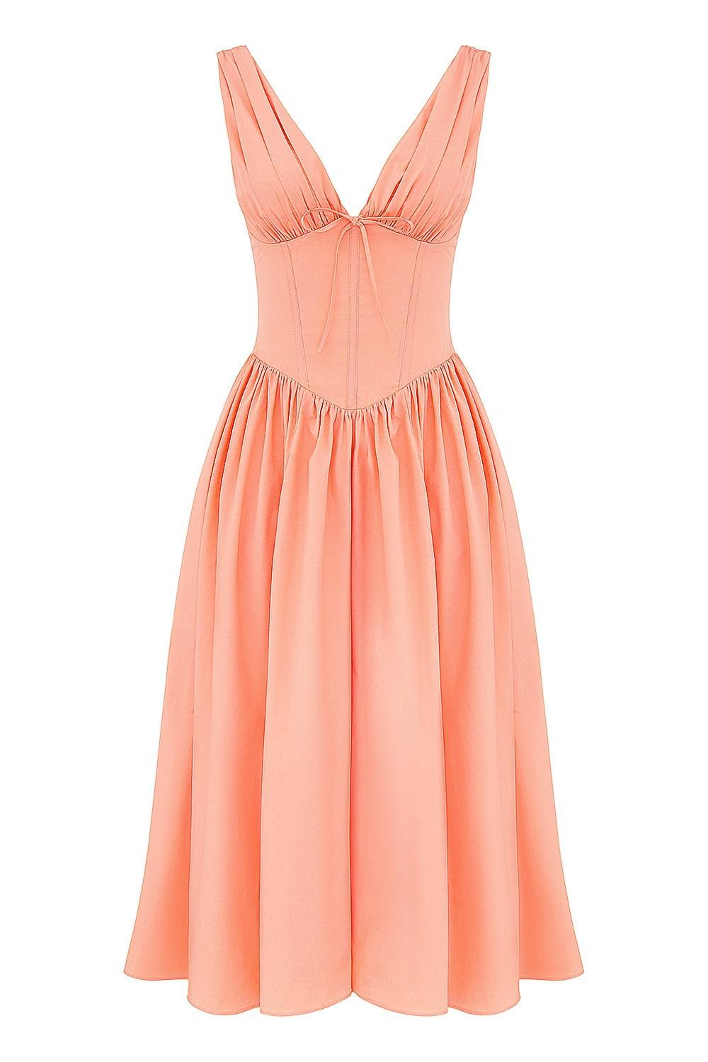 Emmelina Sorbet Cotton Corset Sundress Product Image