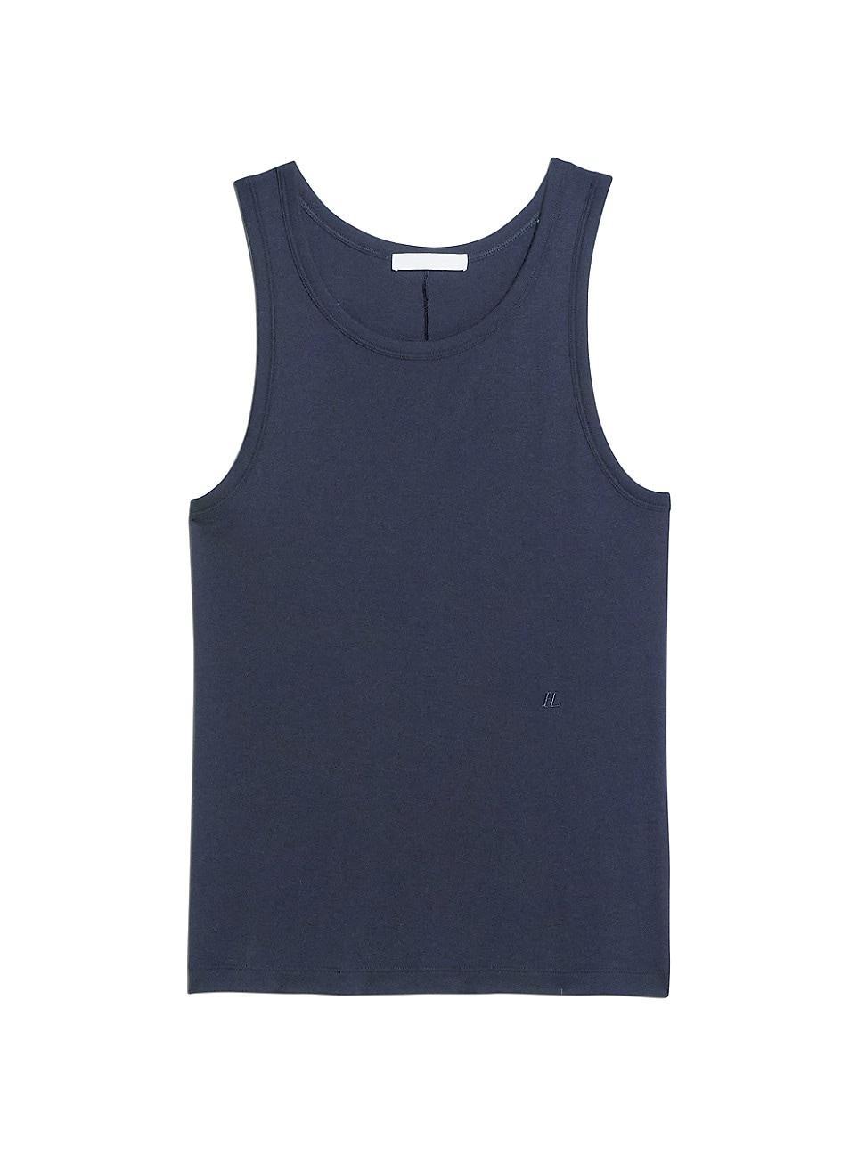 Mens Black Soft Cotton Rib Tank Top Product Image