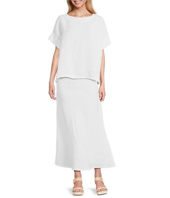 Bryn Walker Orla Light Linen Boat Neck Short Sleeve Shirt Product Image